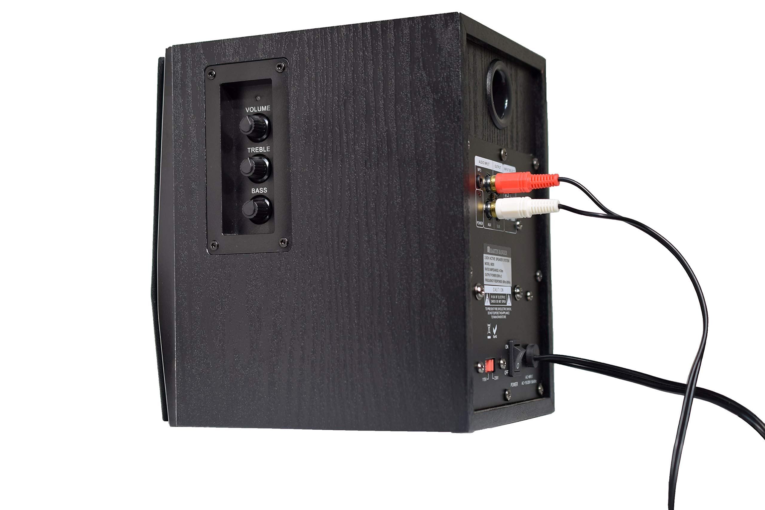 Odtwarzacz DVD 1080p z funkcją odtwarzania USB i karaoke w połączeniu z 2-drożnym aktywnym głośnikiem i dwoma mikrofonami przewodowymi