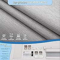 Vista 3 de Persianas motorizadas inteligentes con control remoto, persianas enrollables automáticas sin taladro, persianas eléctricas opacas para ventanas