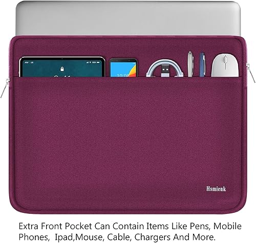 Vista 15 de Funda protectora para portátil de 14 pulgadas, a prueba de golpes, con bolsillo para accesorios, funda duradera para laptop compatible con MacBook