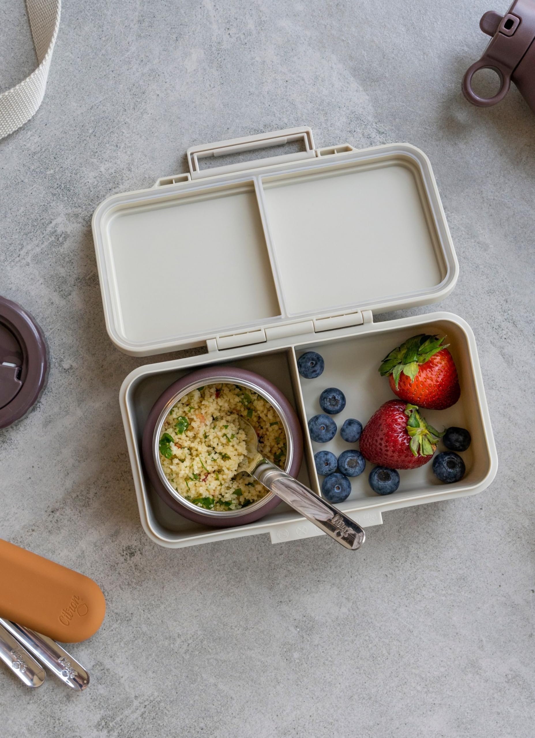 Citron Kids Lunch Box with Compartments 970ml, Premium Strong & Safe Materials BPA & Melamine-Free - Image 2