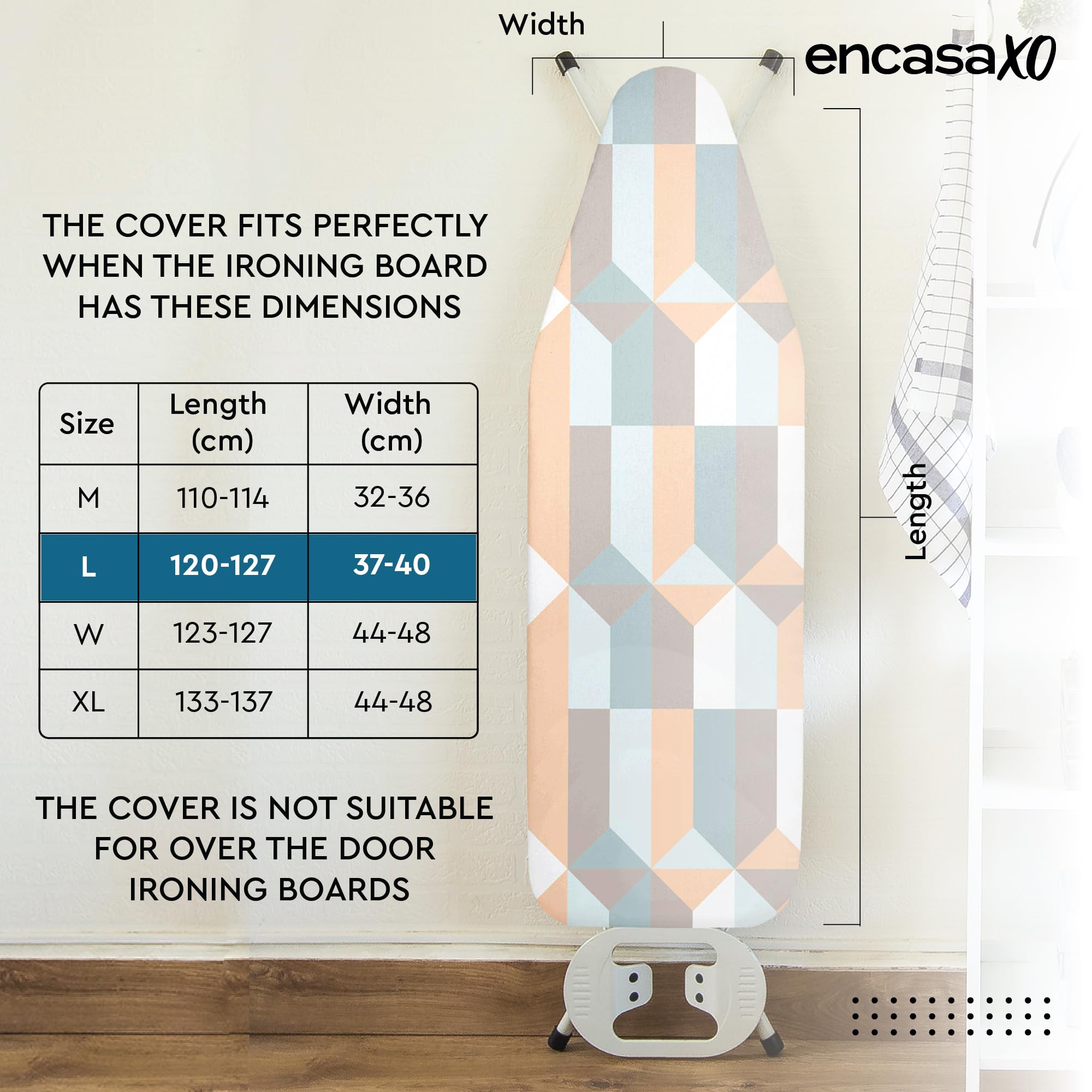 Encasa XO Ironing Board Cover - Heat Resistant -2