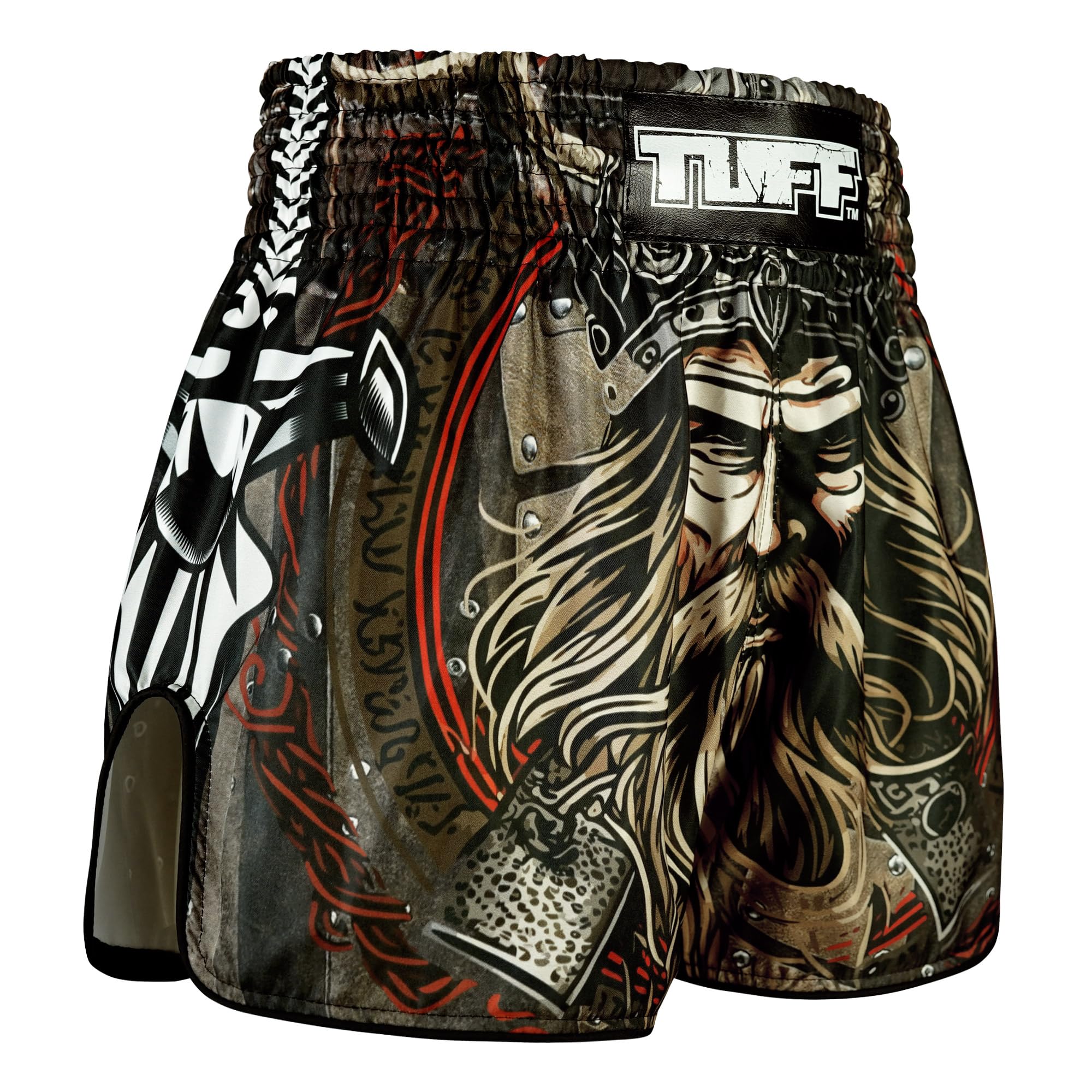 Tuff Sport Pantaloncini da boxe per Muay Thai, stile retrò, classici, taglio sottile, per MMA, kickboxing, allenamento, allenamento
