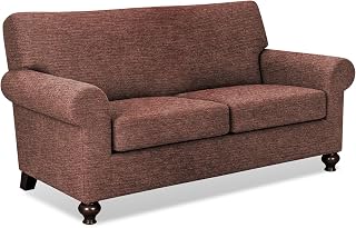 URBANLIFE 3-Piece Stretch Sofa Slipcovers for 2 Cushion Loveseat Couch, Super Stretch Spandex Non-Slip Sofa Cover with Elastic Bottom, Machine Washable Furniture Protector for Kids & Pets, Chocolate