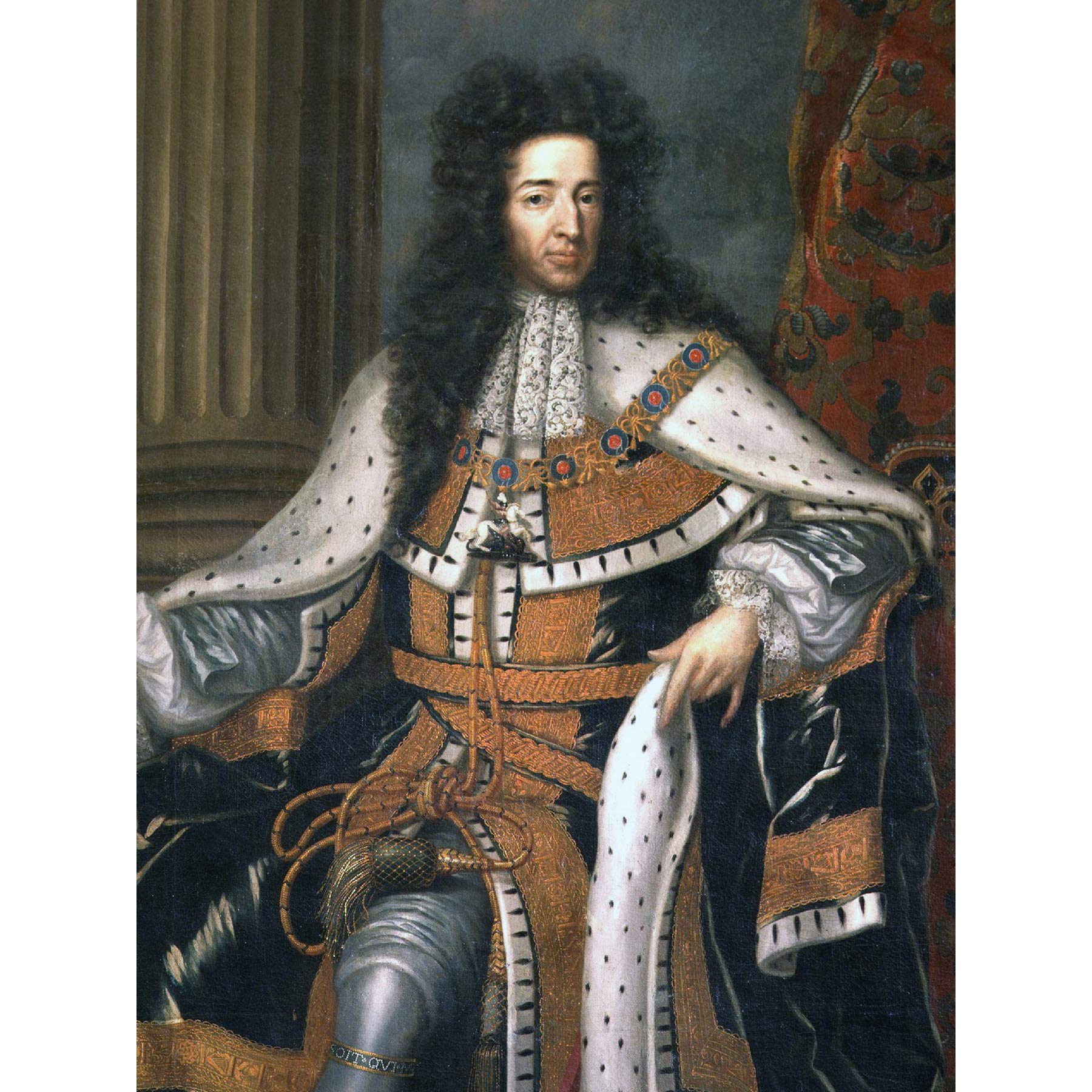 Wissing Portrait King William III England Orange Painting Large Print Poster Wall Art Decor Picture