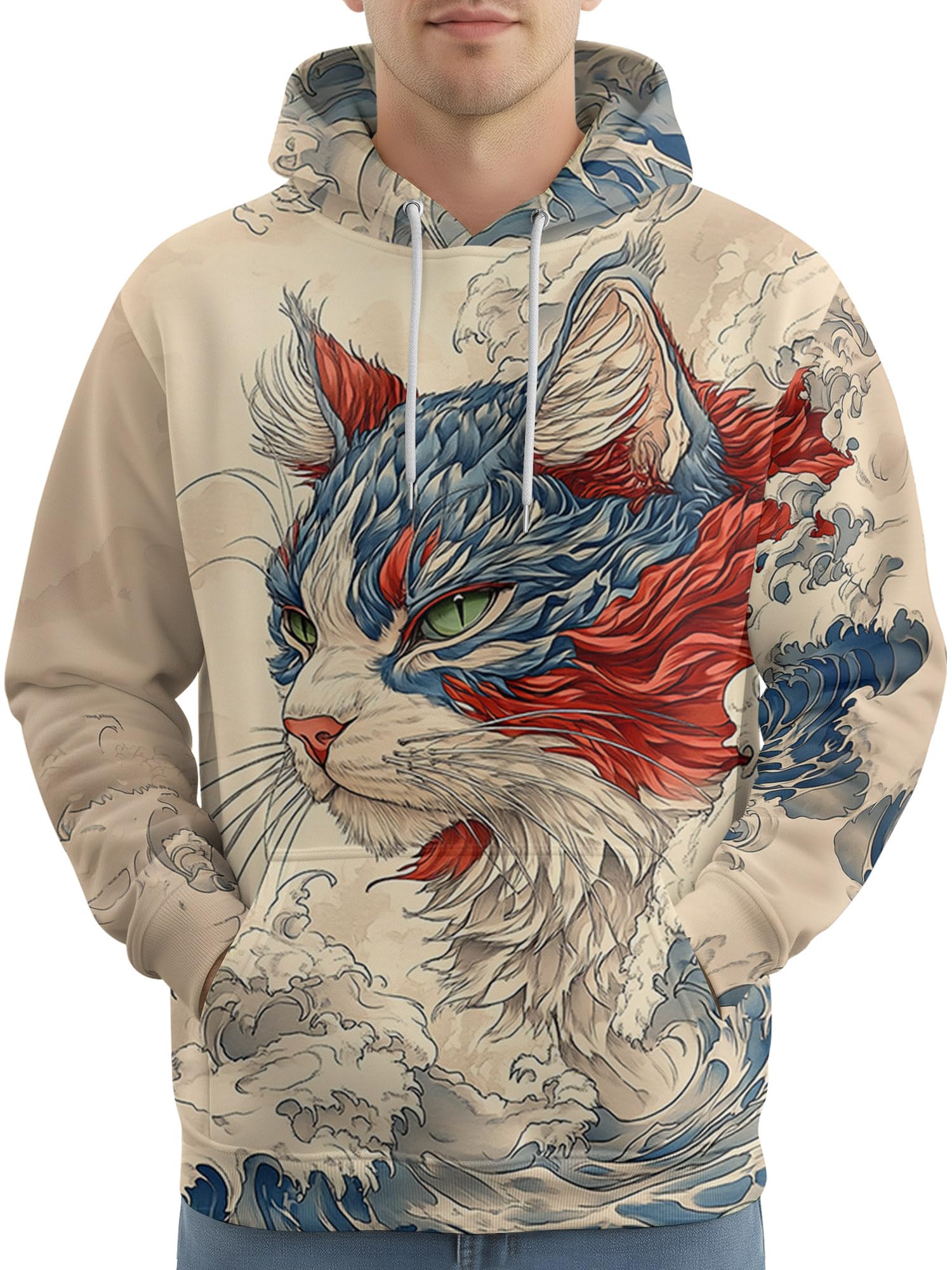 PAGYMO Graphic Hoodies for Men Funny Novelty Pullover Hooded Sweatshirt