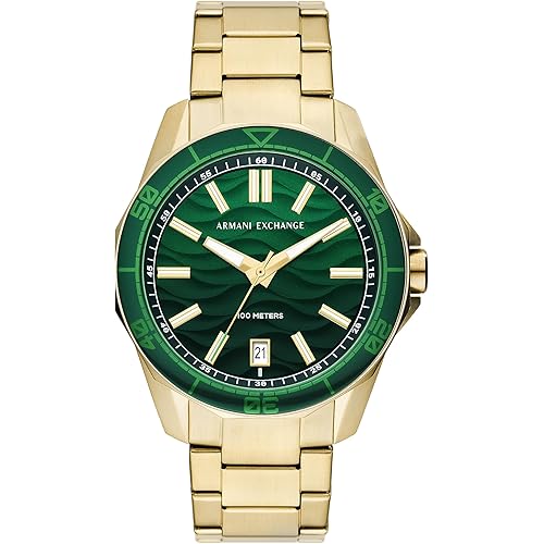 A|X Armani Exchange Dive-Inspired Sports Watch for Men with Stainless Steel or Silicone Band