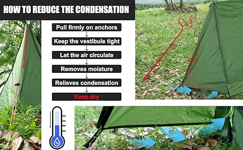Miniatura 4 de 2-Person Trekking Pole Tent for Backpacking - Zenith 1.0 Ultralight A-Frame Backpacking Tent, Two Person Waterproof Hiking Tent for Camping,
