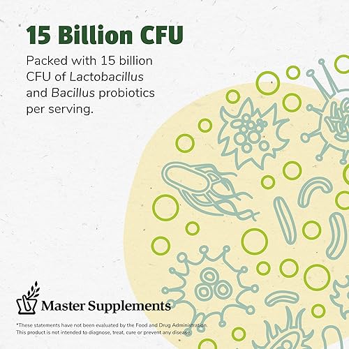 Miniatura 5 de Master Supplements TruFlora - 32 cápsulas - Mezcla de probióticos y enzimas - Promueve una salud intestinal óptima y aumenta la energía sin gluten