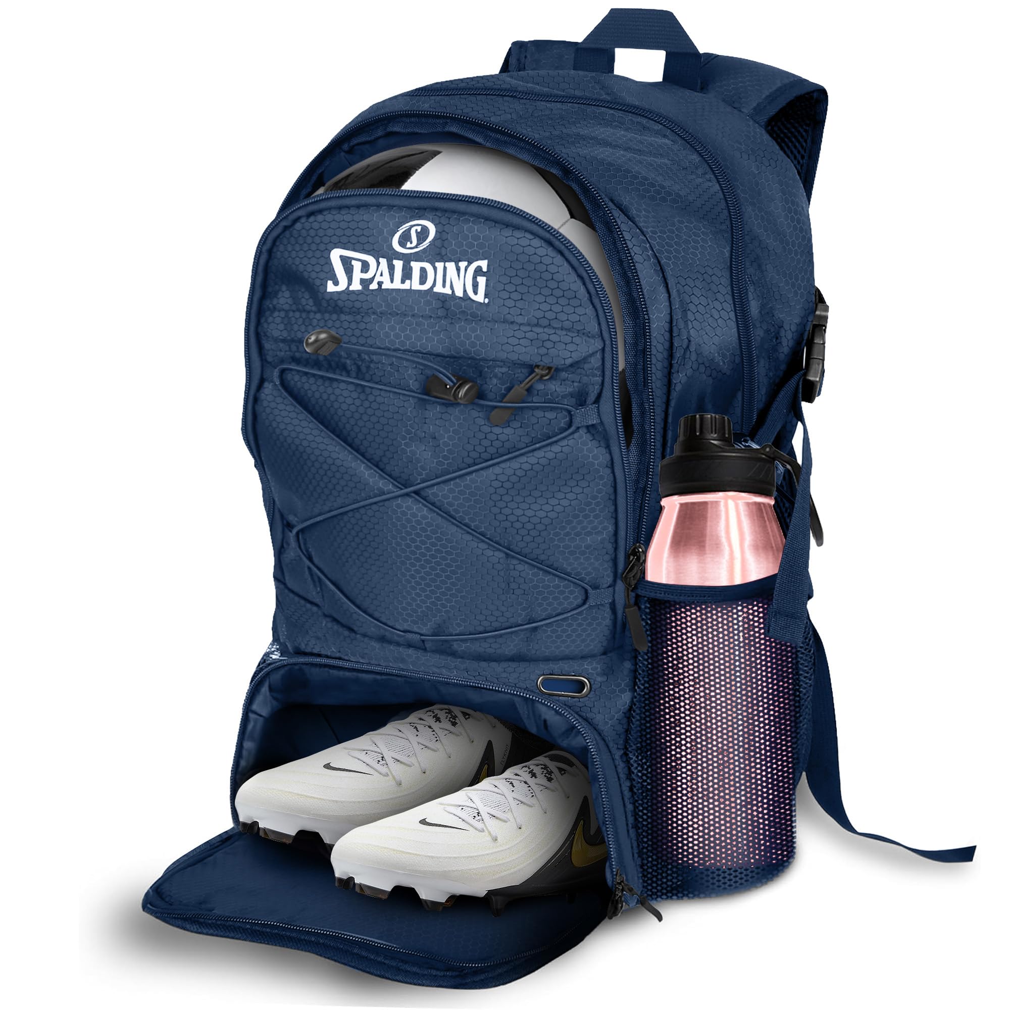 Spalding Soccer Backpack Sports Bag, Soccer Bag with Ball and Shoe Compartment, Use for Track Bags, Basketball Sport Ball