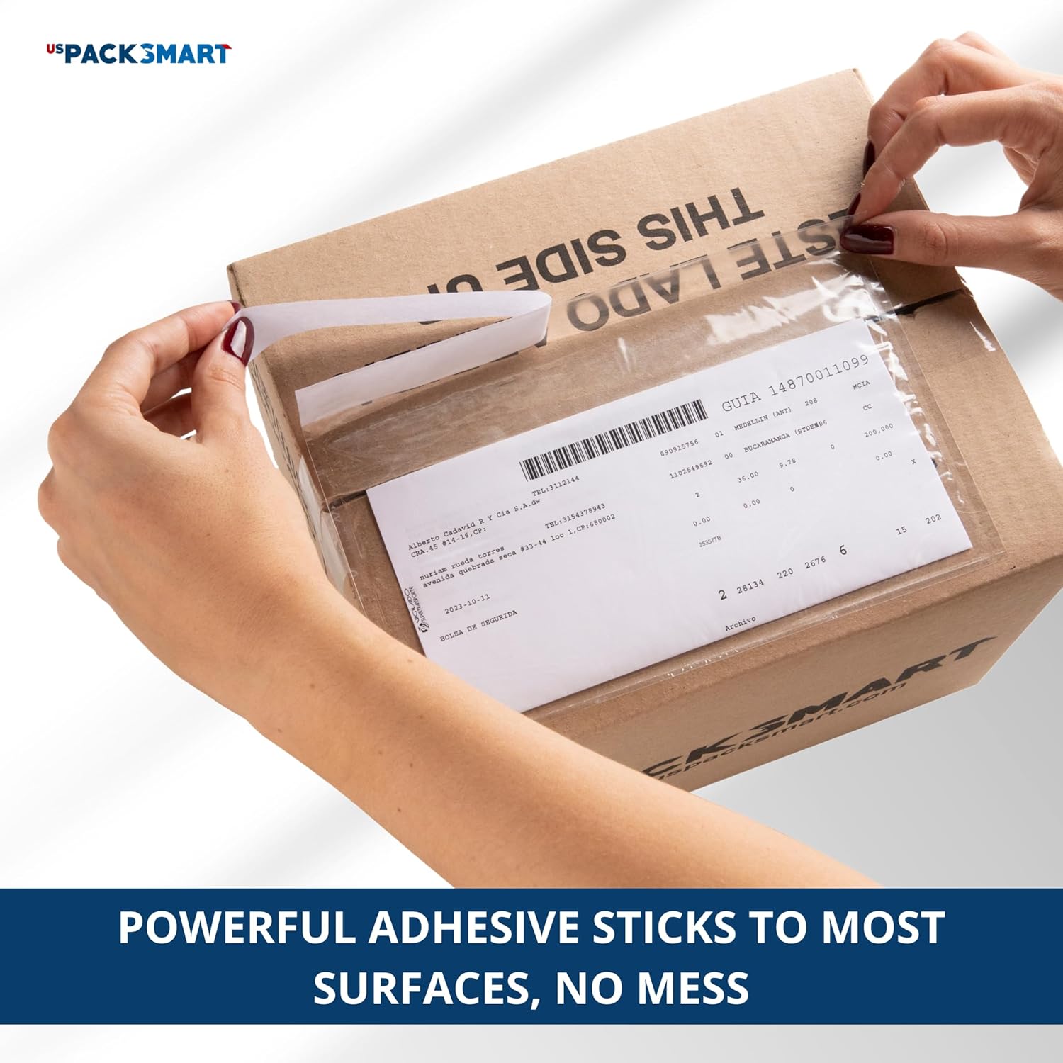 500 Units, 6"x8.5"Clear Packing List Shipping Pouches – Heavy Duty Self-Sealing Adhesive Envelopes, Waterproof & Tear-Proof – Ideal for Labels, Invoices & Documents