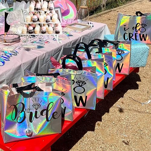 Miniatura 5 de CUTERUI GIFTED Bolsas de regalo de dama de honor no tejidas, Iridiscente 1 pieza