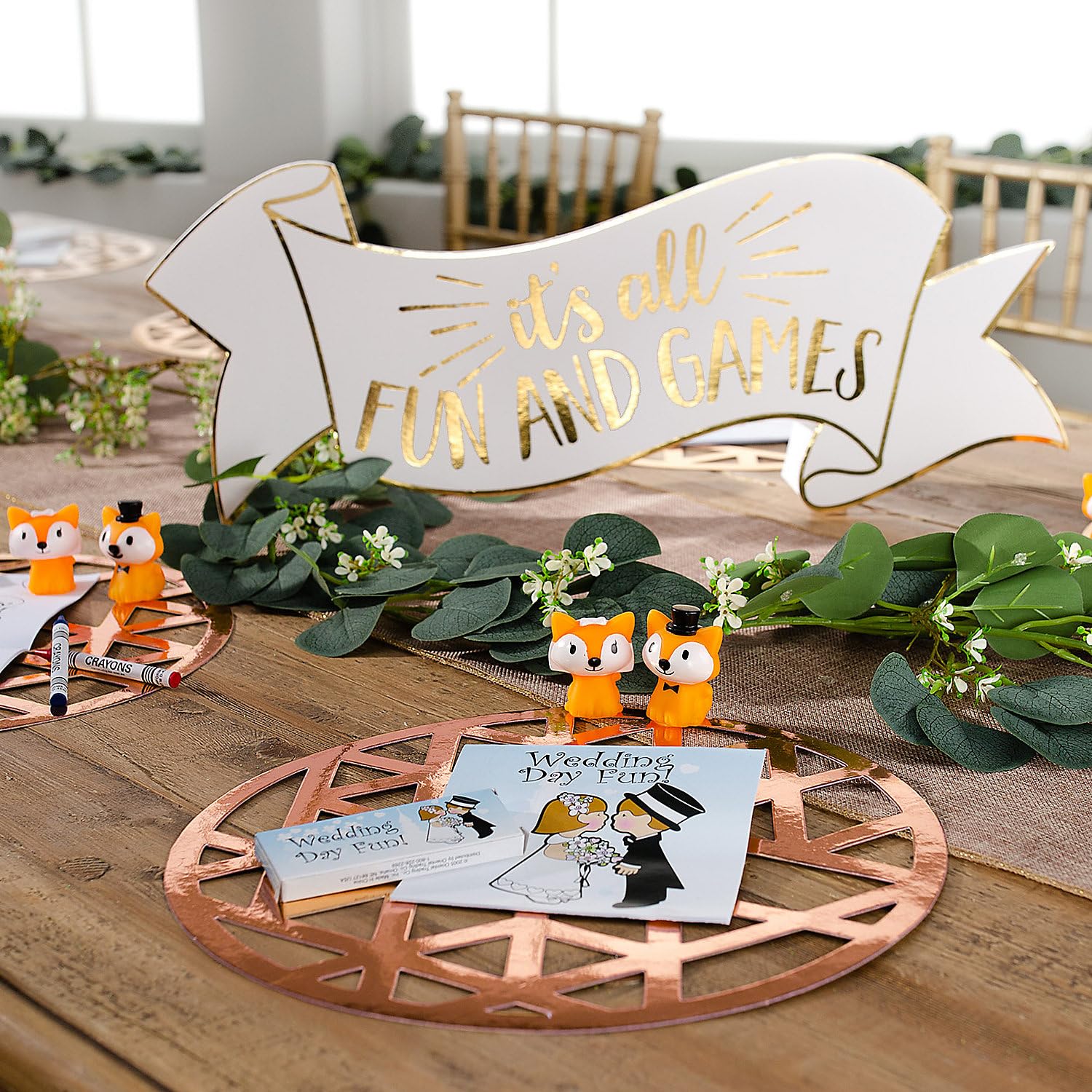 Bulk 96 Pieces Rose Gold Laser-Cut Chargers