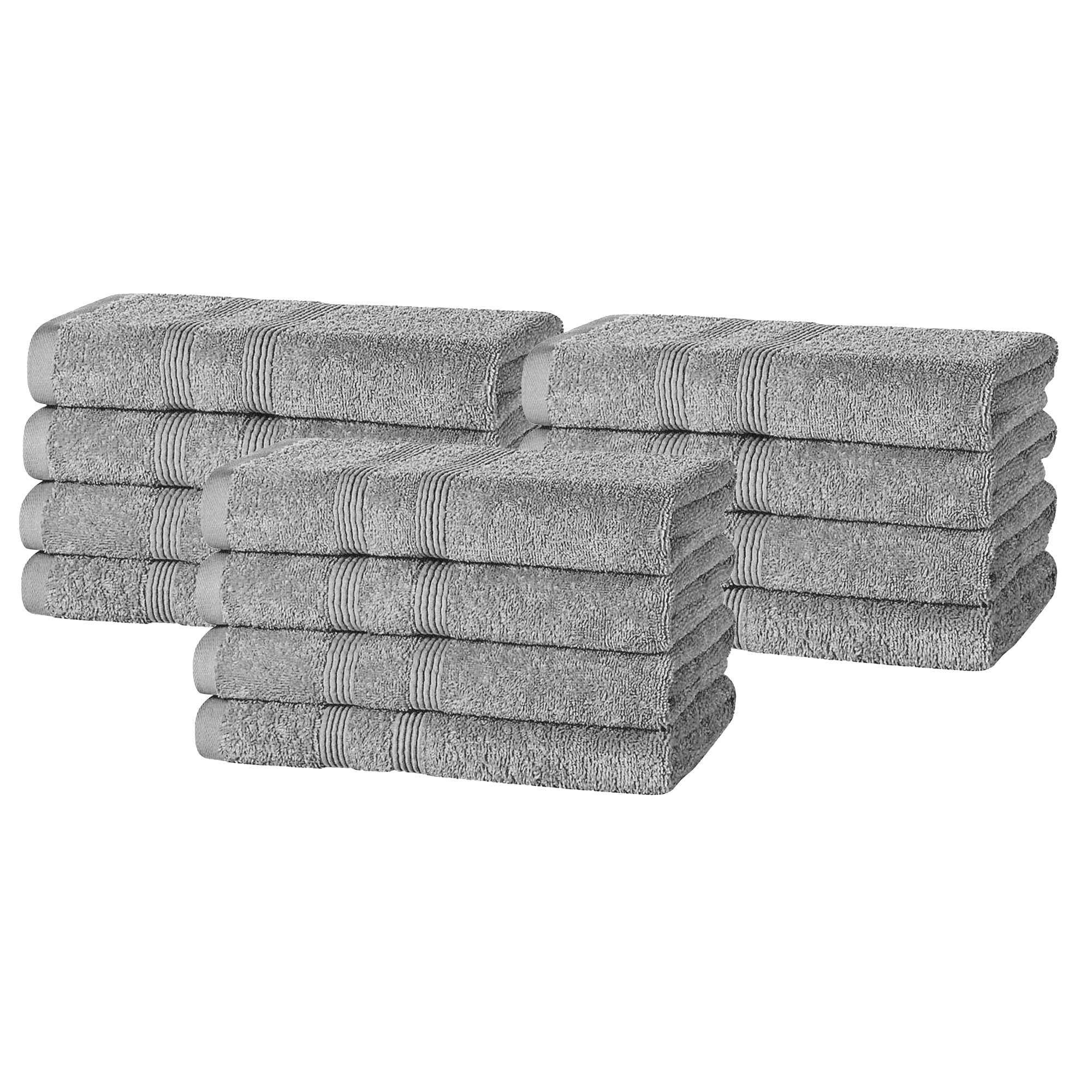 DARWEN STAR Hand Towels Set 100% Egyptian Cotton Towels, Quick Dry Towel,Multipurpose Towel Set 50 x 80 cm (Light Grey, 6)