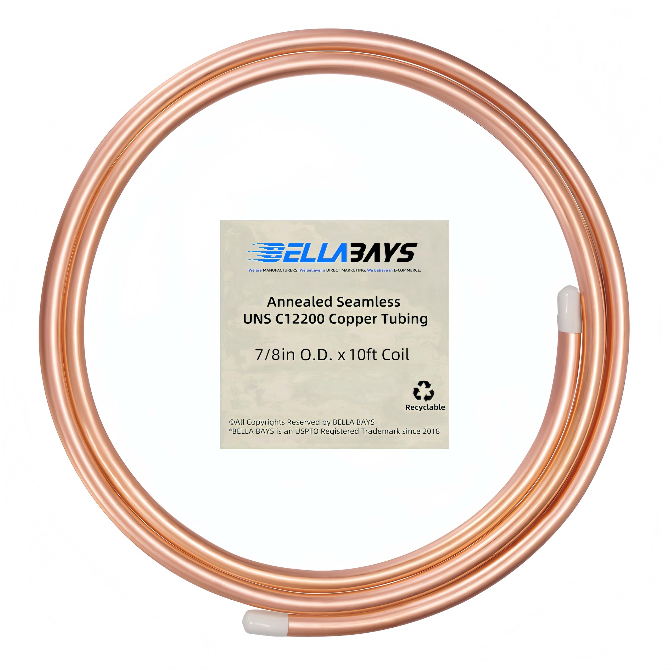 Copper Tubing 1/4" OD - 10ft, HVAC & DIY -19
