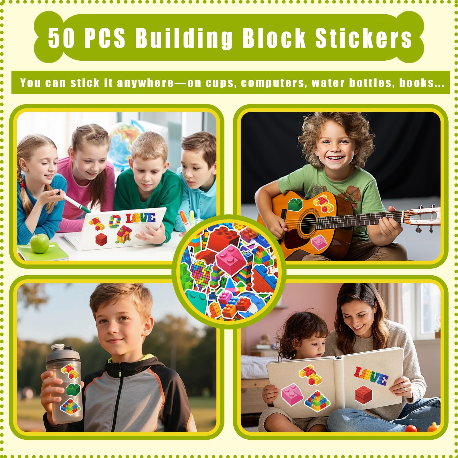 86 Pezzi Di Mattoncini da Costruzione,12 Braccialetti Slap Per Bambini, 12 Lego Portachiavi, 12 Sacchetti Regalo Per Compleanno-Per-Bambini,Addobbi Articoli Feste A Blocchi Costruzione,Per B-ambini