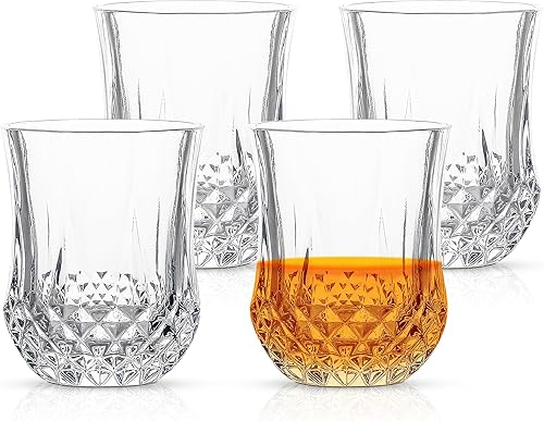 Miniatura 1 de QUAFFER Mini vaso (juego de 4)  Vasos clásicos para whisky, vodka, tequila, jerez, brandy, cordial, mini vasos para sorteos, perfectos para fiestas,