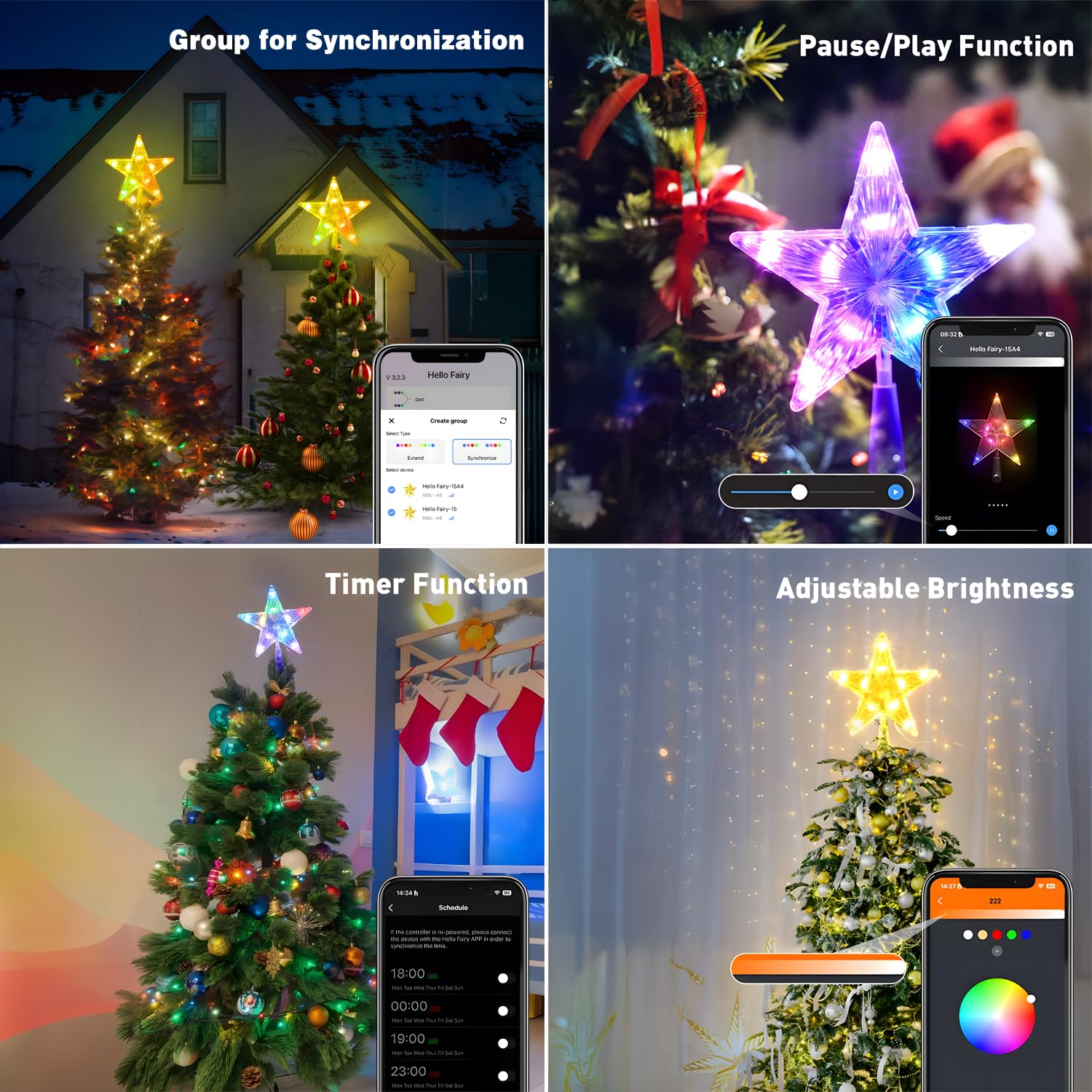 Smart Christmas Tree Topper Star, 9