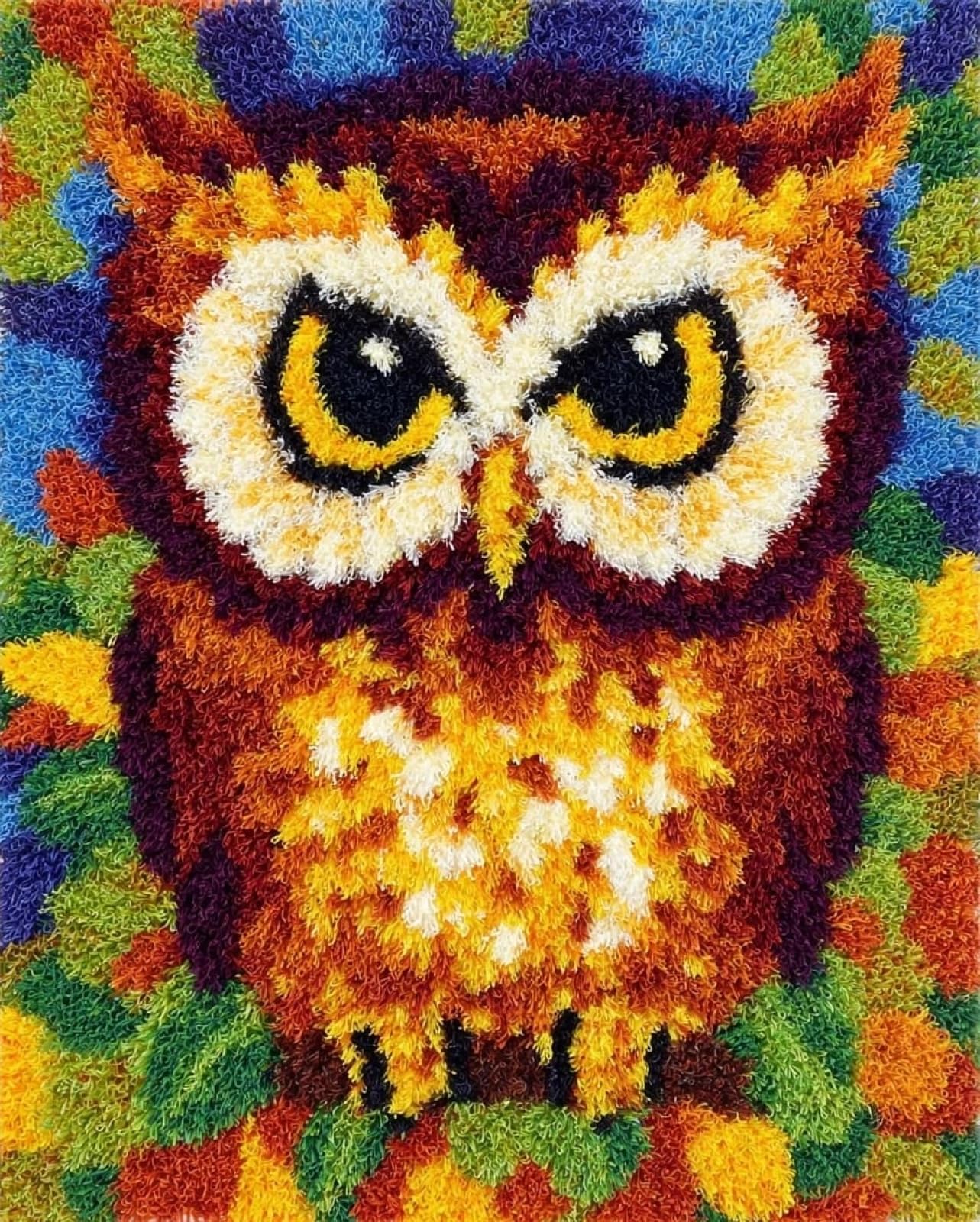 Wallphantom Latch Hook Kits for Adults Beginners Rug,owl