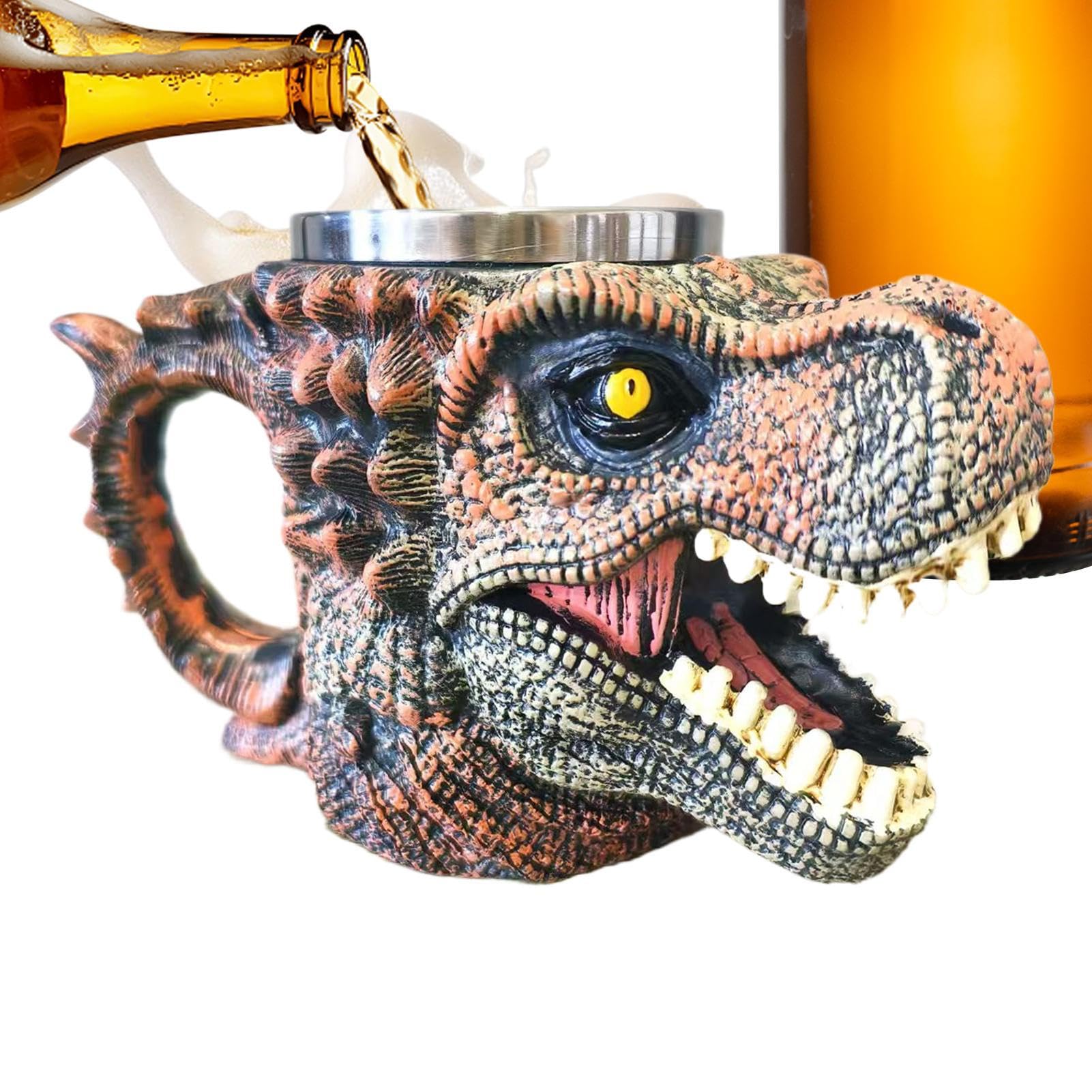 Taza en 3D de dinosaurio portátil para viajes y el hogar