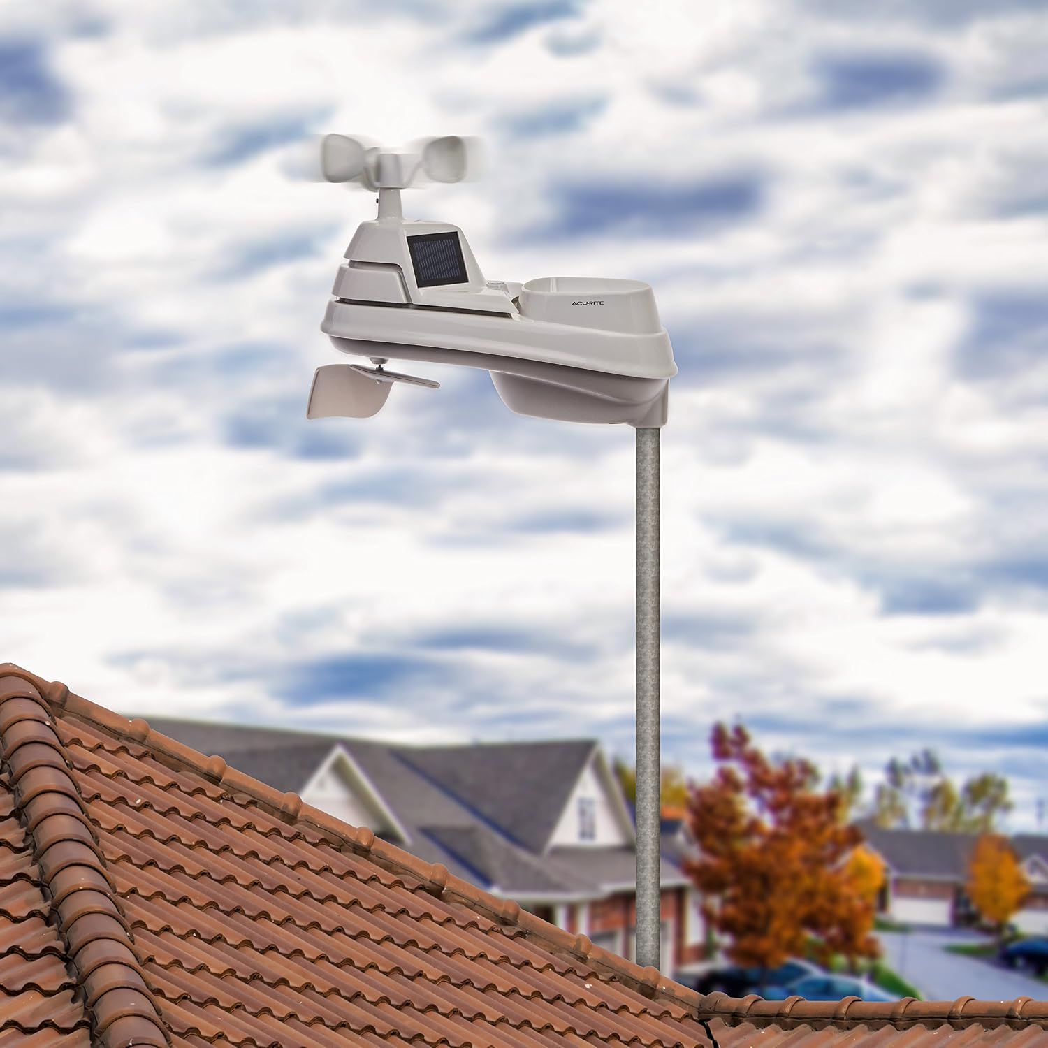 AcuRite 01085RM Color Display (Dark Theme), 5-in-1 Weather Station, & 2-Sensor Weather Environment System with My Remote Monitoring App
