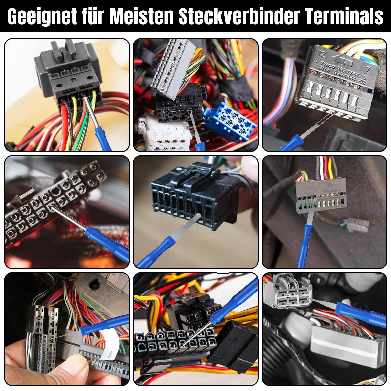 Produktbild von 60 STK Auspinnwerkzeug KFZ Set, Auspinwerkzeug Kfz, Terminal Entfernung