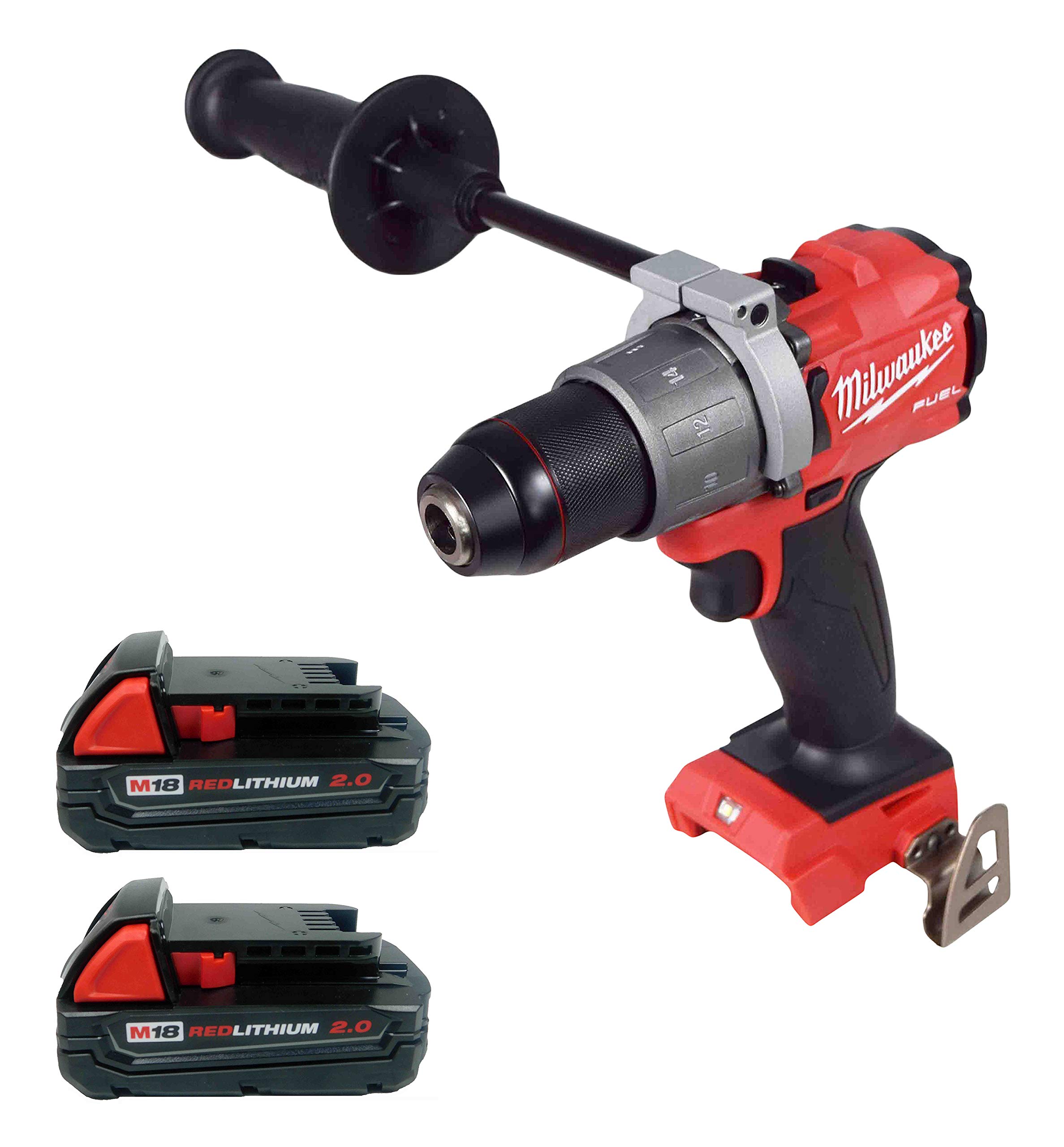 Milwaukee 2804-20 18V 1/2" Hammer Drill w/ 2Pc. 48-11-1820 2.0 Ah Battery