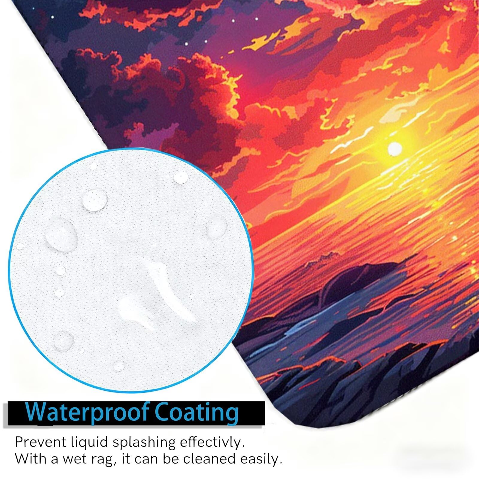 XXL Tappetino Mouse 1500x800 mm Gaming Faro Sottomano Scrivania Ufficio, Paesaggio Mousepad Antiscivolo con Base Stabile, Tappeto per Mouse e Tastiera, Accessori Scrivania Gaming, Lavoro, PC H0-1083