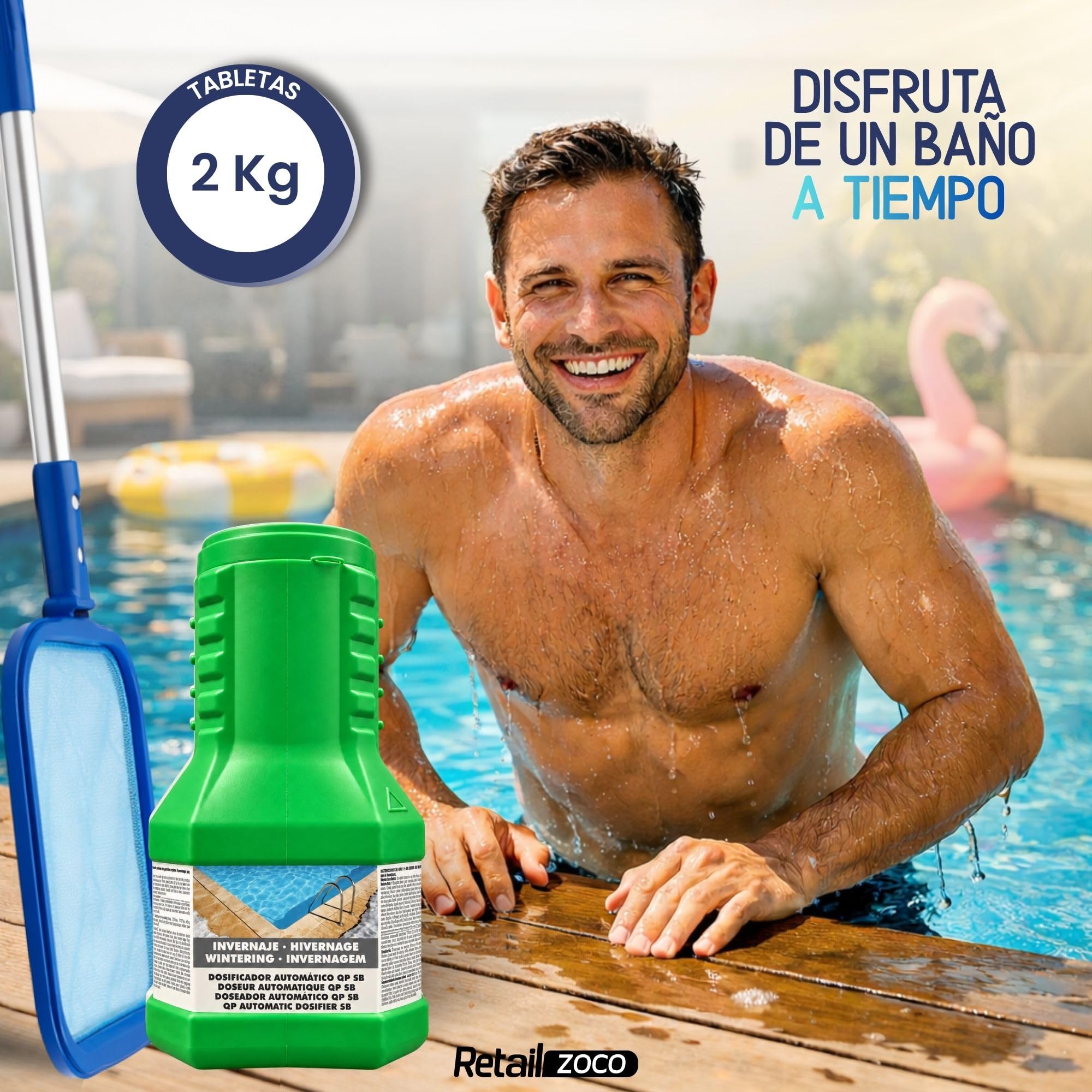 Dosificador auto invernaje, Tratamiento agua sin mantenimiento 2 Kg 50m3 - imagen 6