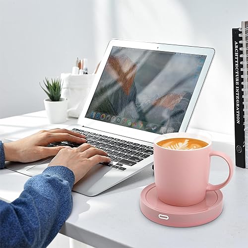Miniatura 6 de BESTINNKITS Juego de café inteligente con encendido y apagado automático, taza de inducción por gravedad, uso en escritorio de oficina, calentador