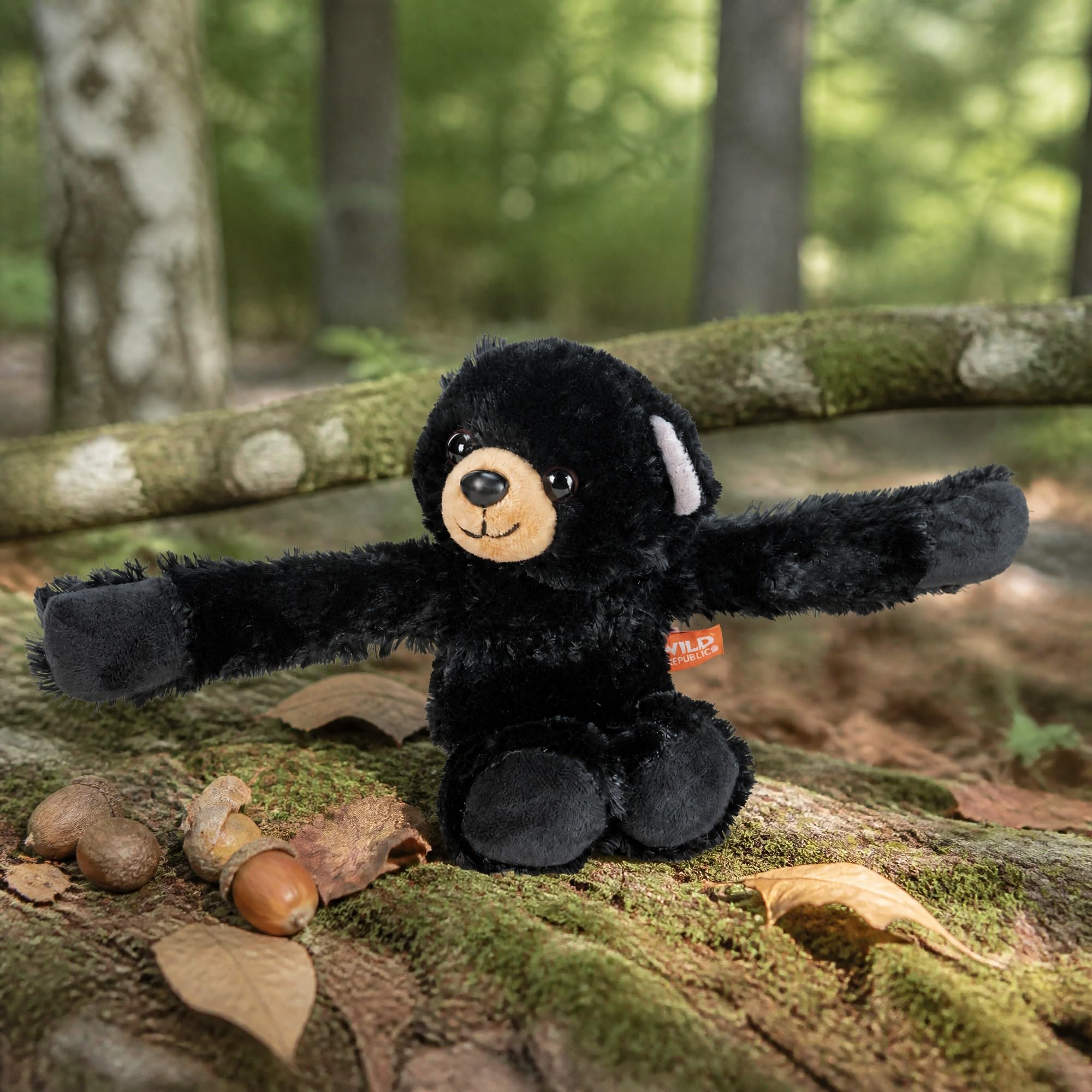 Amazon.com: Wild Republic Huggers, Black Bear Plush Toy, Slap