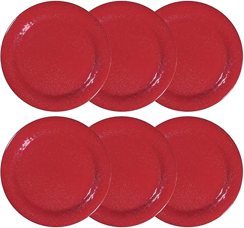 Miniatura 9 de UP ware - Juego de 6 platos llanos de melamina, sin BPA, aptos para lavavajillas, platos redondos para plato principal, pasta y ensalada, platos