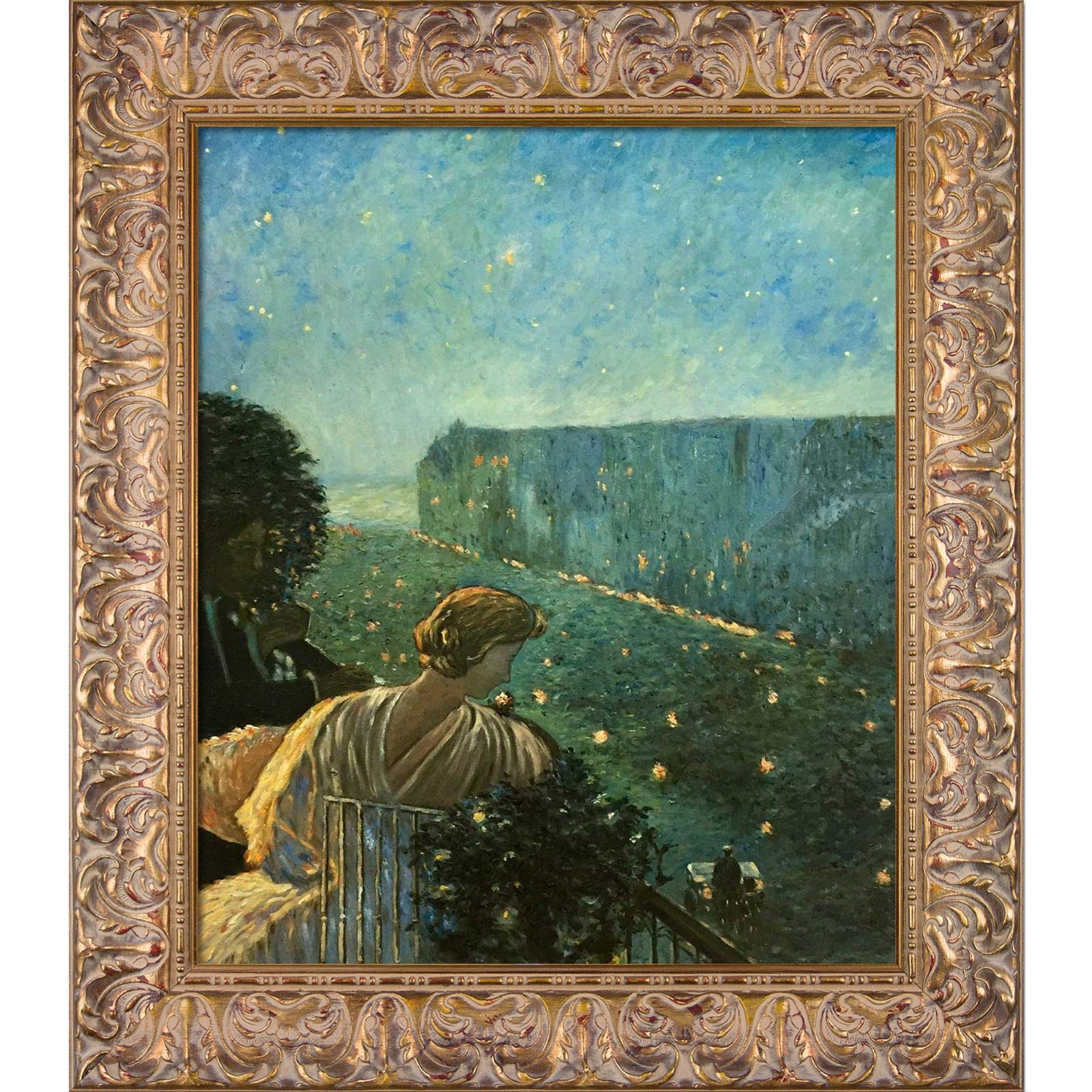 油絵 真作 風景10号 真作】絵画 油彩10号 ヨーロッパ都市情景 印象派