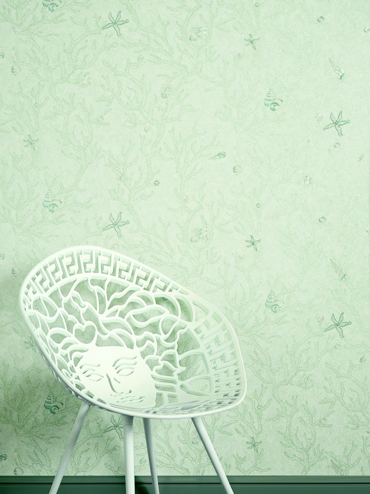 Luxury Wallpaper Versace 3 Non-Woven Wallpaper 10.05 m x 0.70 m Green Silver Made in Germany 344962 34496-2 - Image 4