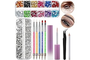 5100Pcs Face Gems Face Jewels with Makeup Glue - Makeup Diamonds for Eyes