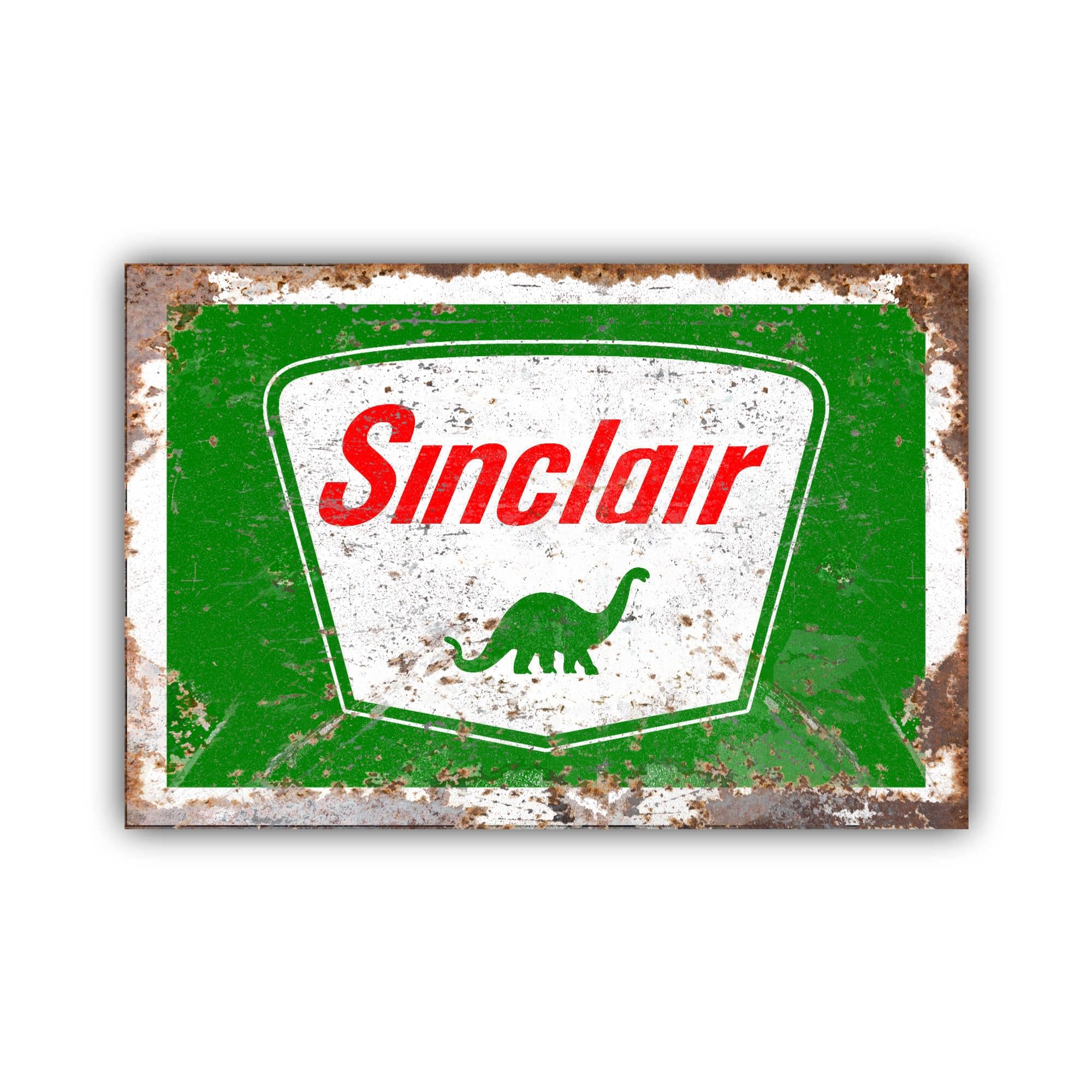 Sinclair HC Gasoline Targa in metallo (Distressed, 60 x 42 cm)