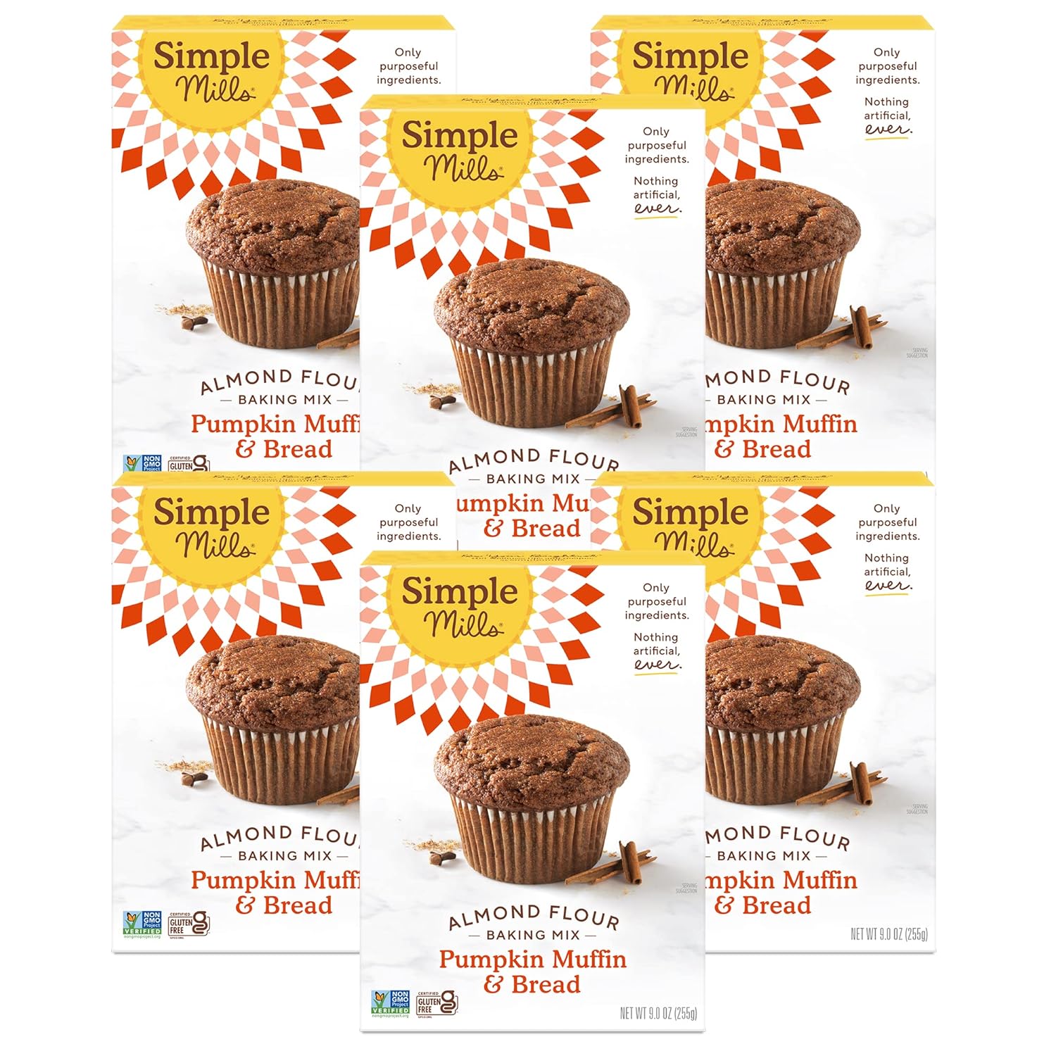 Simple Mills Almond Flour Baking Mix, Pumpkin Muffin & Bread Mix, Gluten Free, Plant Based, Paleo Friendly, 4.25 Ounce (Pack of 6) Simple Mills Almond Flour Baking Mix, Pumpkin Muffin & Bread Mix, Gluten Free, Plant Based, Paleo Friendly, 4.25 Ounce (Pack of 6)