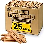 Eco-Stix Fatwood Fire Starter Kindling Firewood Sticks – 100% Organic – Firestarter for Wood Stoves, Fireplaces, Campfires, Bonfires, 25 Lbs