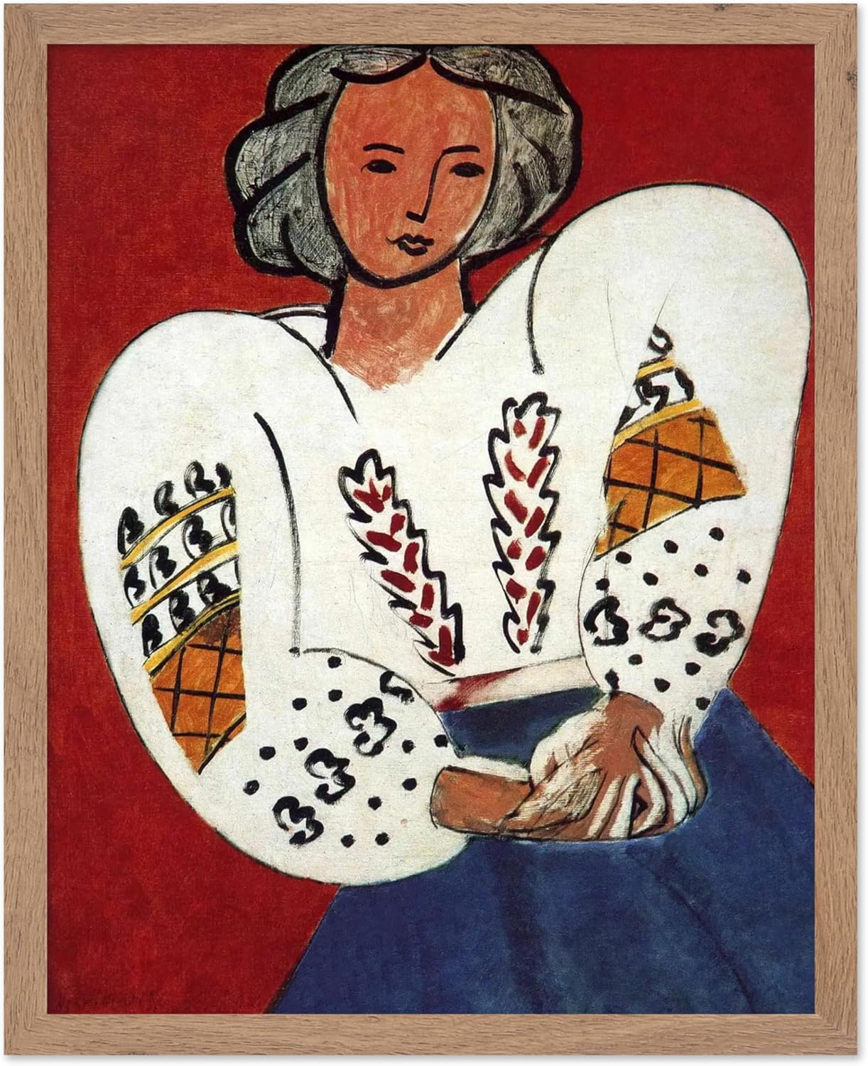Poster Master Vintage Henri Matisse Poster - Retro La Blouse Roumaine Art - Expressionism Artwork - Portrait Print - Fauvism Piece - Classic Painting - Aesthetic Office Wall Decor - 16x20 UNFRAMED