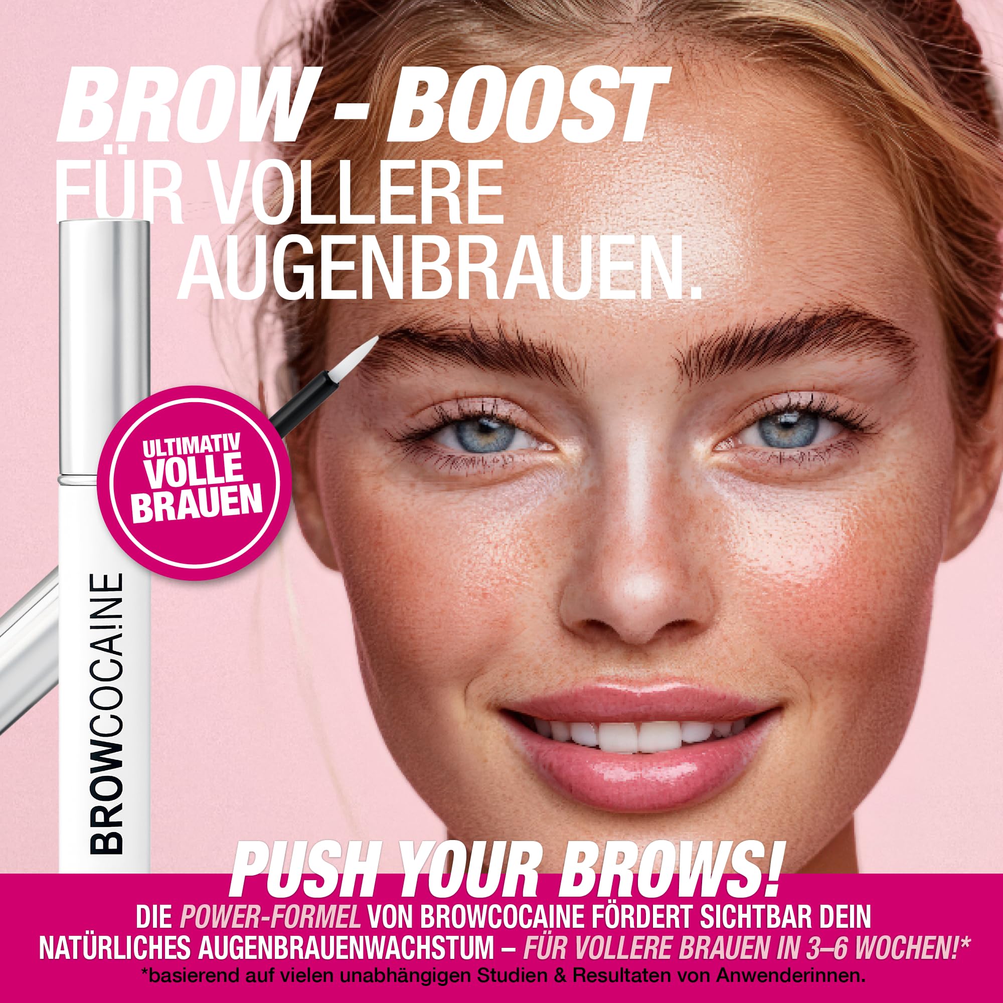 BROWCOCA!NE® Augenbrauen-Serum für schnelles Wachstum & volle Brauen | veganer Eye-Brow Booster by Svenja Walberg | Testsieger Augenbrauen-Wachstum MADE IN GERMANY