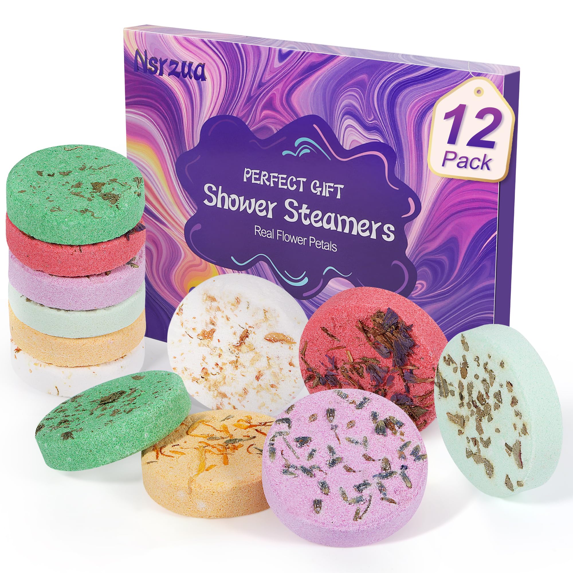 Shower Steamers Aromatherapy Birthday Gifts for Women-12 Pack Mothers Day Gifts,Gifts for Grandma,Wife,Mothers,Stress Relief and Relaxation Gifts for