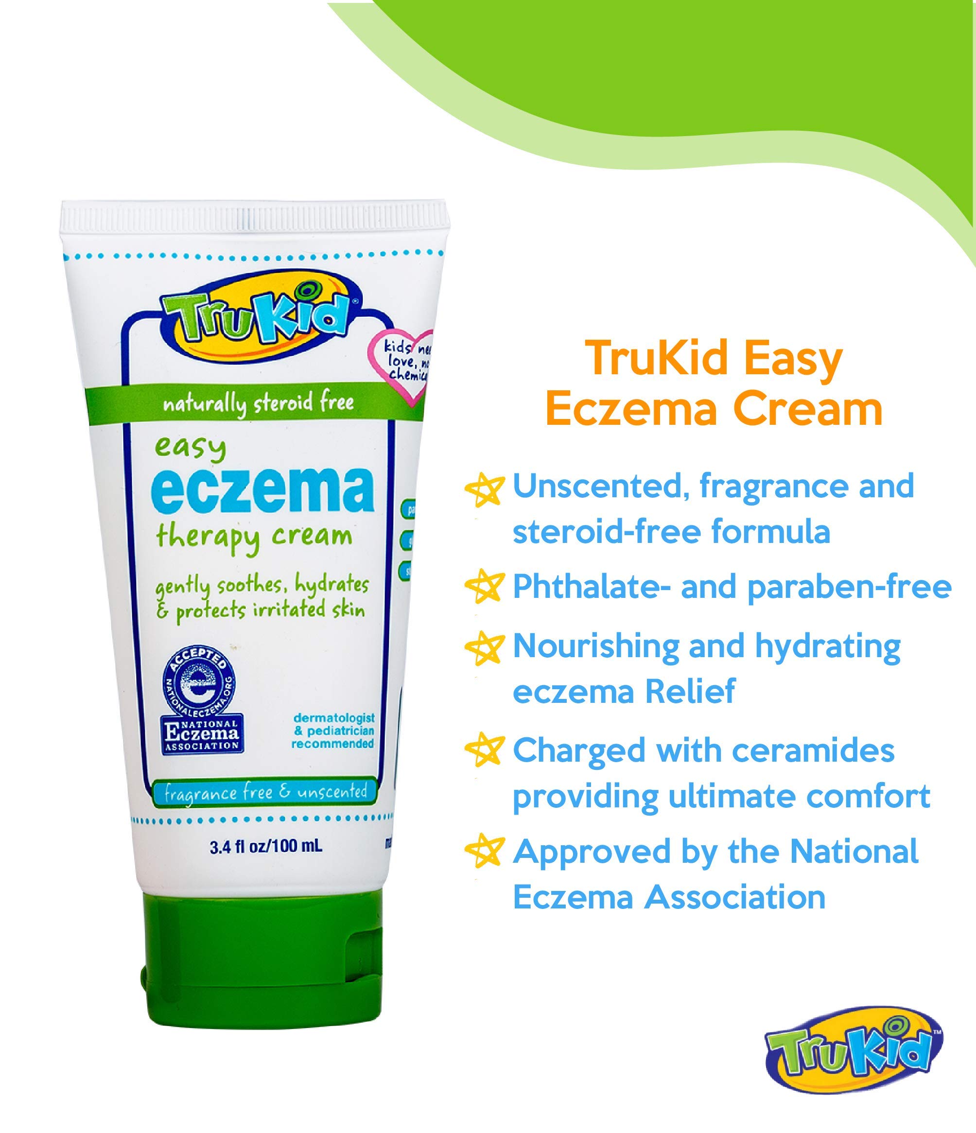 TruKid Soothing Skin (Eczema) Cream for Baby, Relieves & Protects Dry