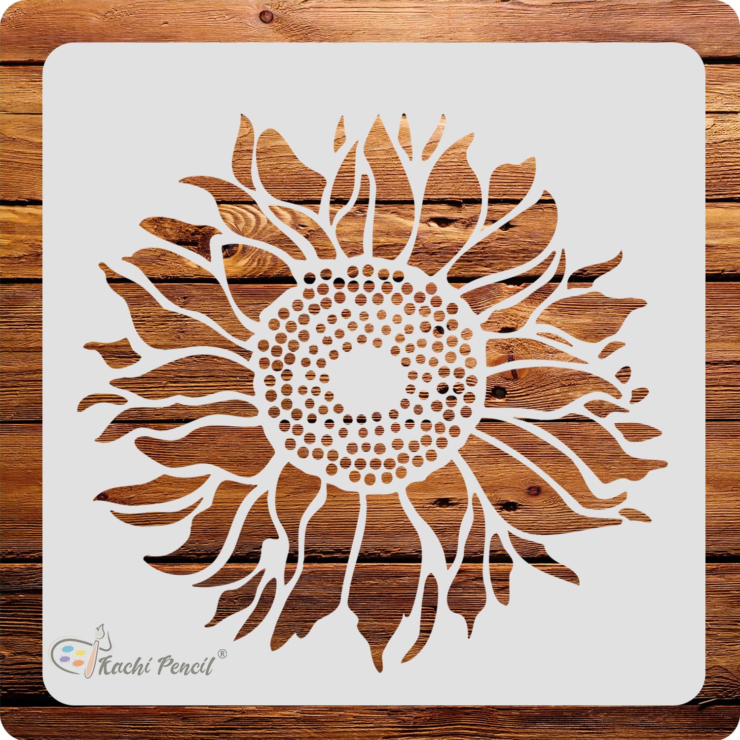 Sunflower Craft Stencil for Art and Painting, Size 6 x 6 inch Reusable Stencil for Painting, Fabric, Glass, Wall Painting, and Craft Painting-image-39
