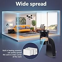 Vista 3 de Paquete de 1 enchufe de fragancia de pared compatible con fragancias WallFlower de Bath and Body Works, certificado ETL, giratorio, control de aroma