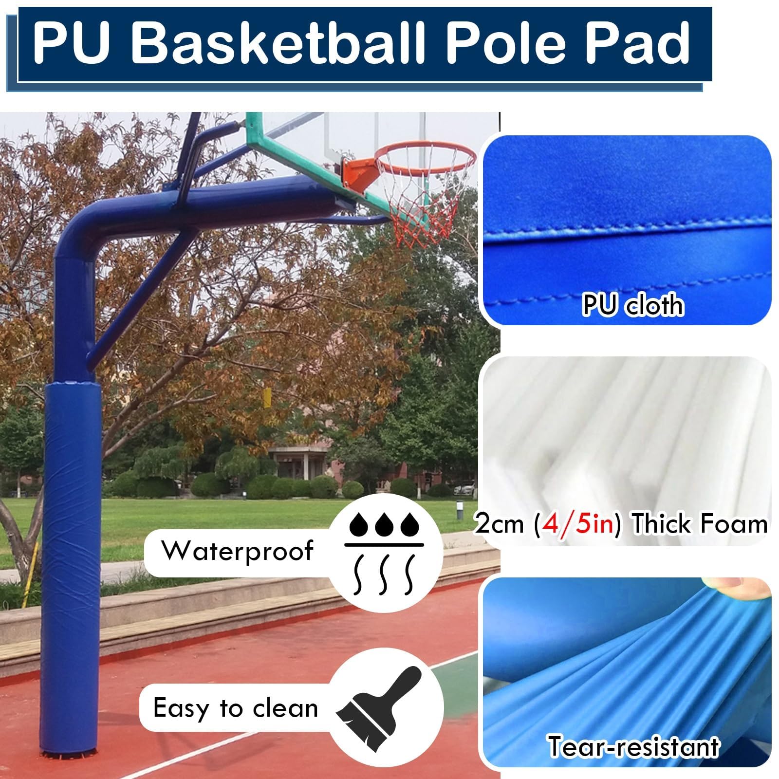 Imbottitura per bastoni da basket, protezione per tutte le stagioni per campi sportivi, cuscino resistente e sicuro