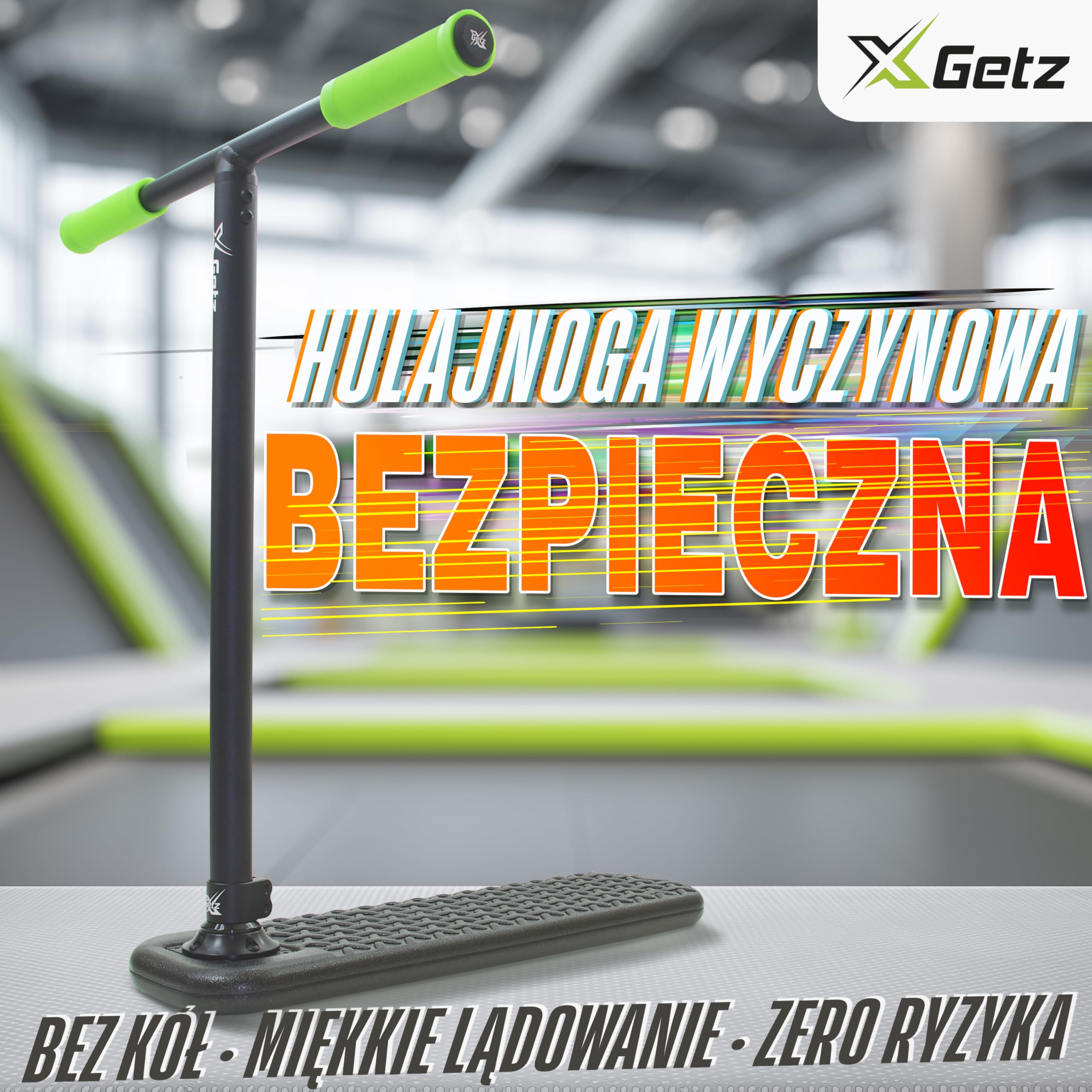 Hulajnoga Trampolinowa bez Kół – Trikowa Hulajnoga dla Dzieci i Młodzieży – Regulowana i Lekka – Do Ćwiczeń w Domu i na Dworze – 8+ lat