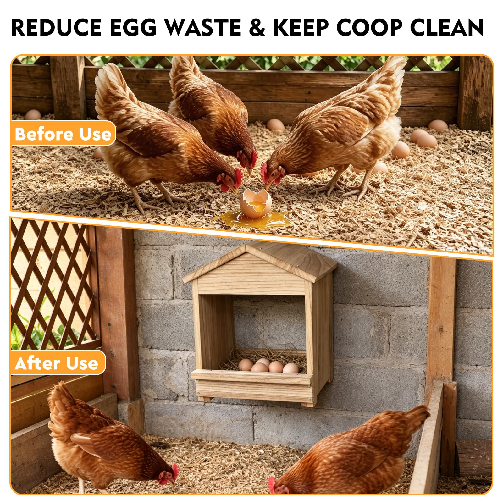 SWAWIS Nido Galline Ovaiole 1 pezzo, Installazione a Parete o a Pavimento
