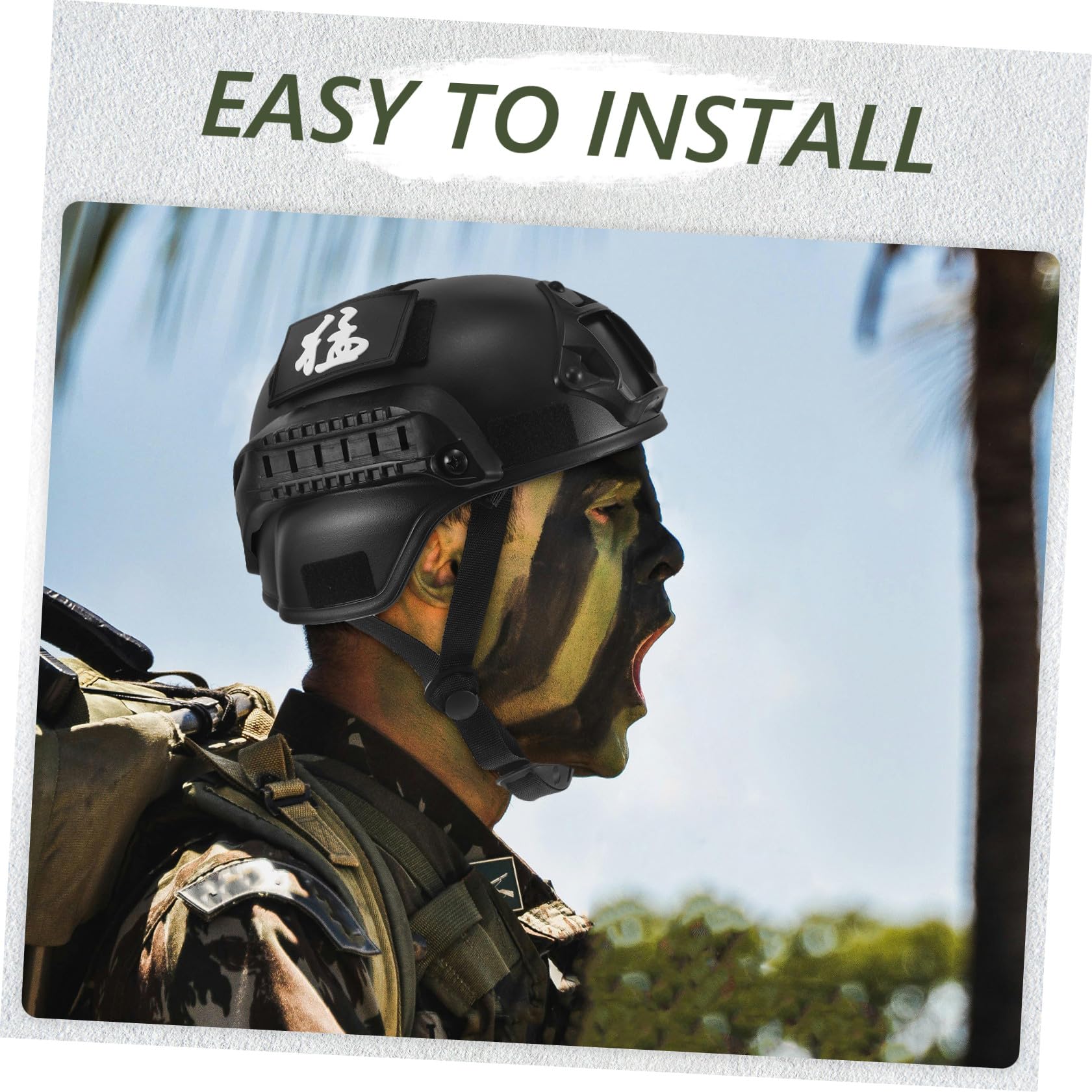 BESPORTBLE Casco Militare in Plastica Regolabile Per Cosplay Cappello Mimetico Da Esterno Decorazione Per Casco Attrezzatura Per Giochi Di Ruolo Elmetto Leggero Per Ragazzo Ragazza Ragazza