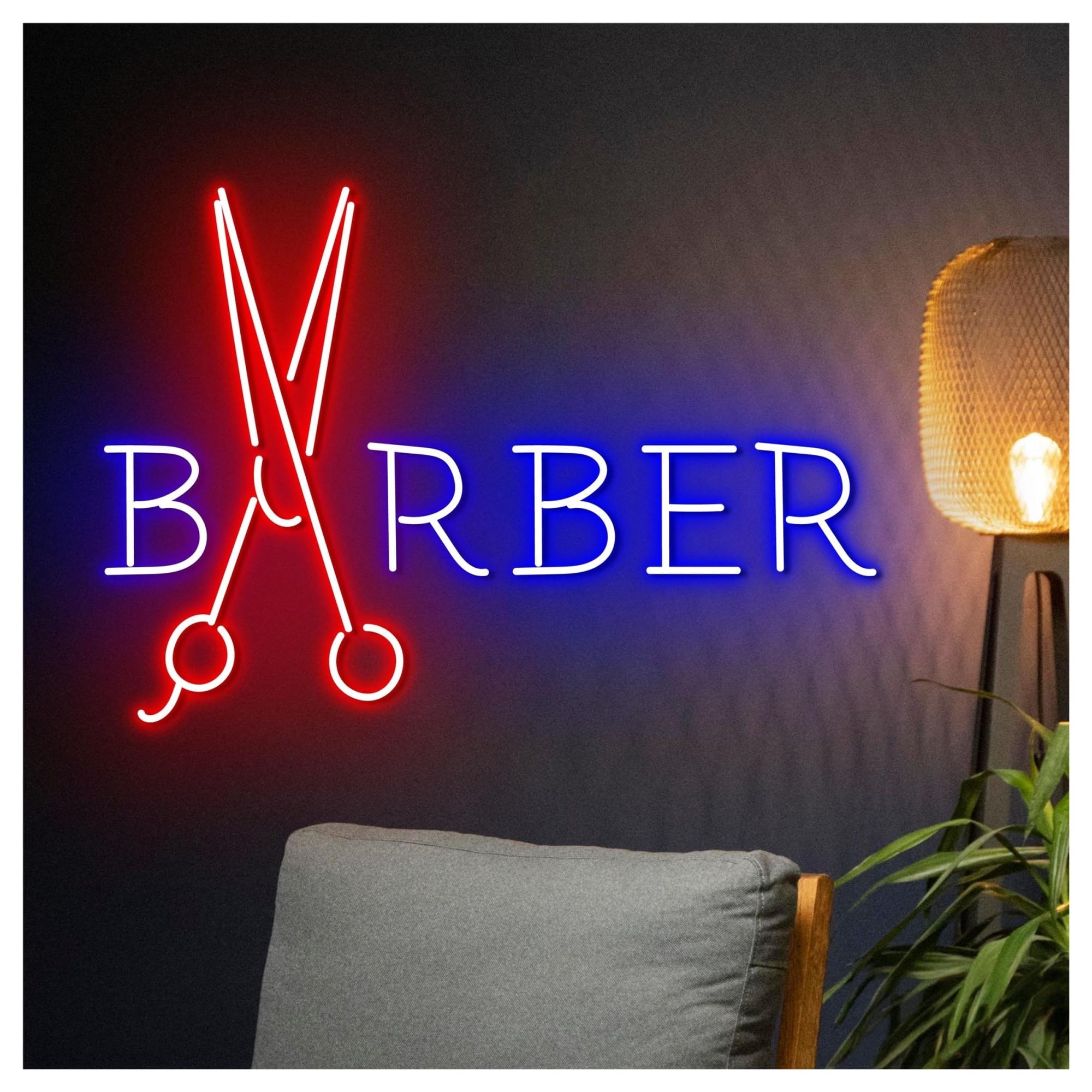 Bunte Buchstaben Lichter Barber Neon Zeichen Shop Decor Friseursalon - Licht Herren Friseur Schaufenster Display Geschäftseingang 50cm