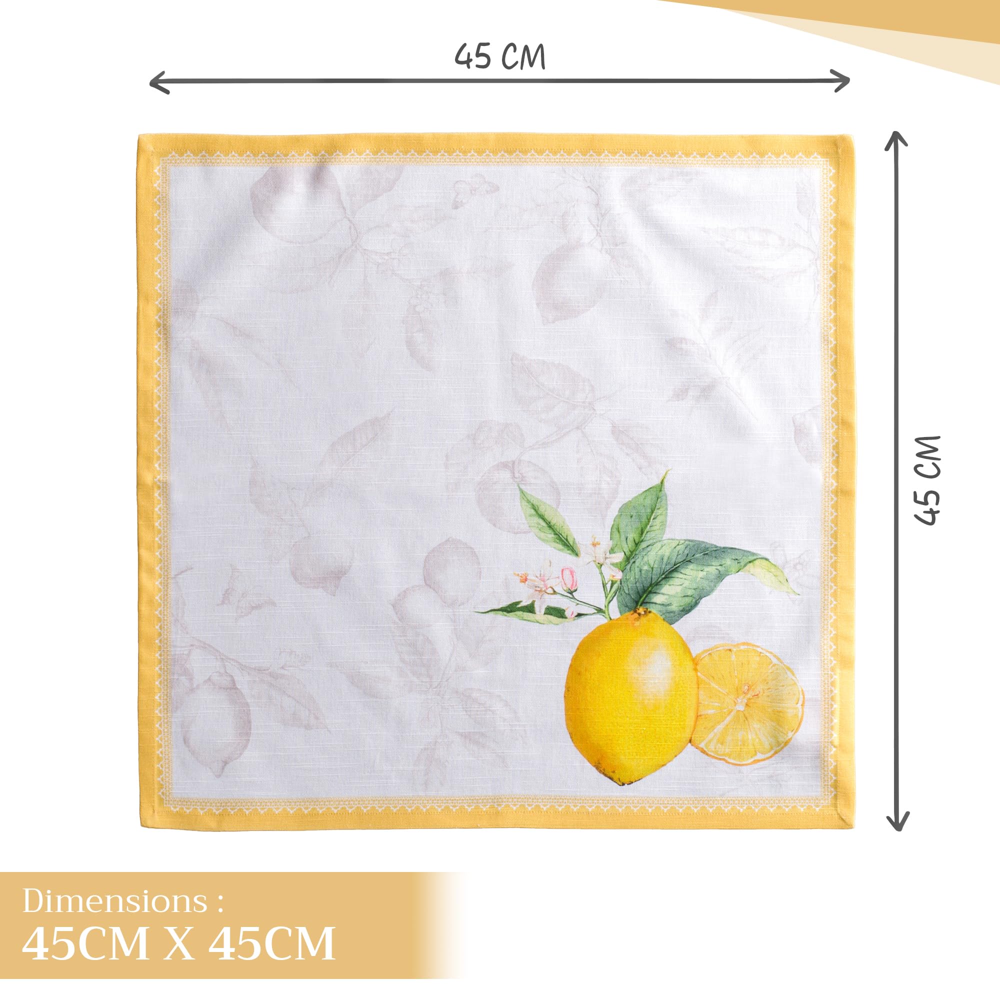 Maison D' Hermine Tovaglioli In Tessuto 100% Cotone, Set Di 4 Tovaglioli Pasquali Decorativi, Lavabili Per Mangiare, Casa, Matrimoni, Banchetti