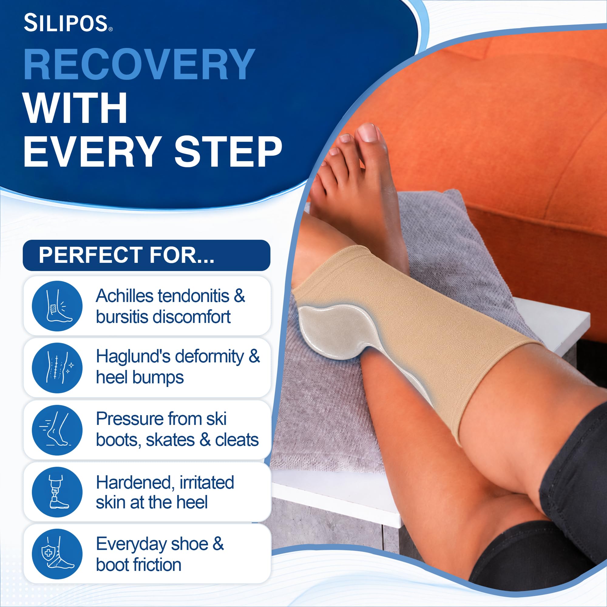 Silipos Achilles Heel Sleeve(Size=Large/X-Large) by Silipos